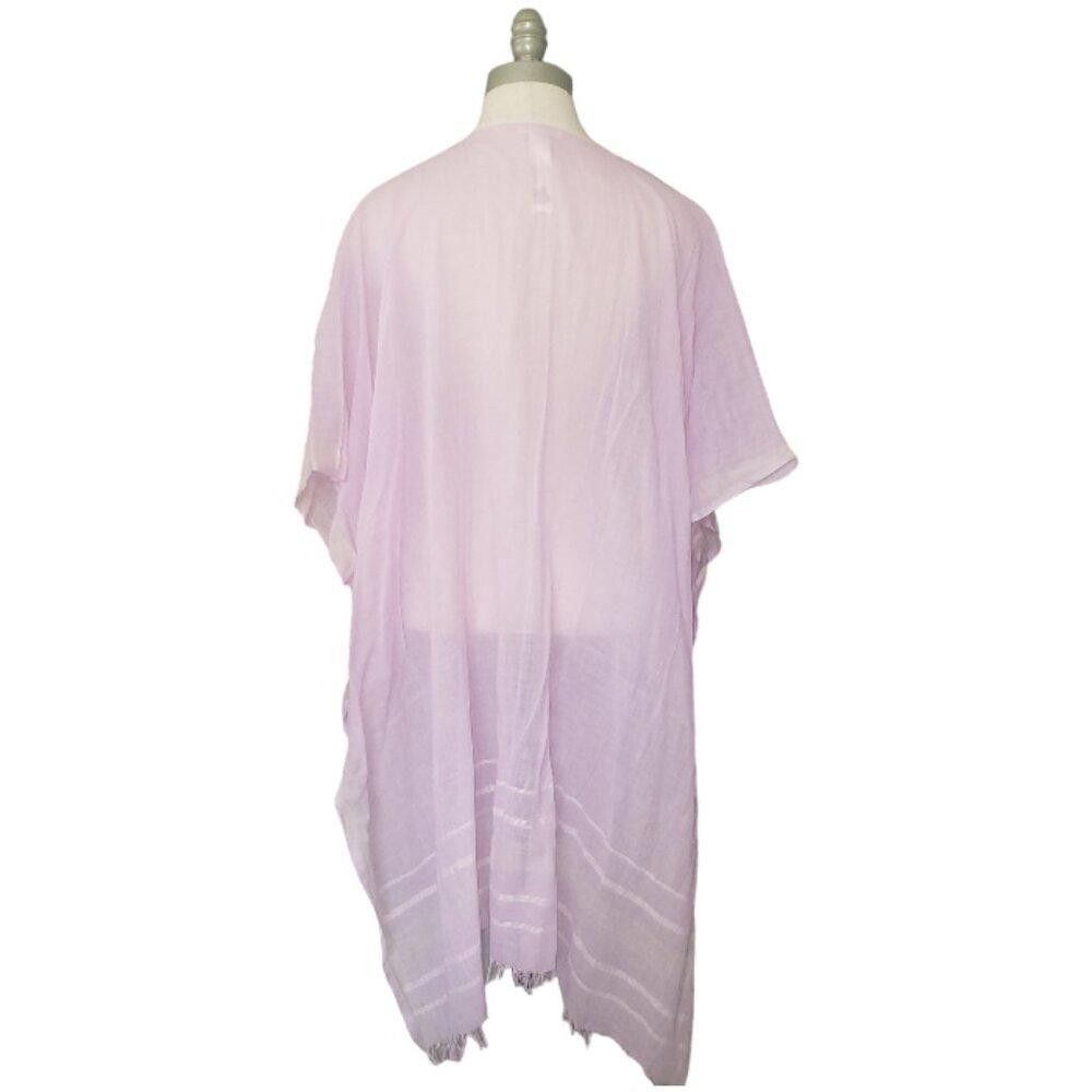 Eileen Fisher CT1115 Eileen Fisher Violet Cotton Cover up/Tunic One Size Size L / US 10 / IT 46 - 5 Thumbnail