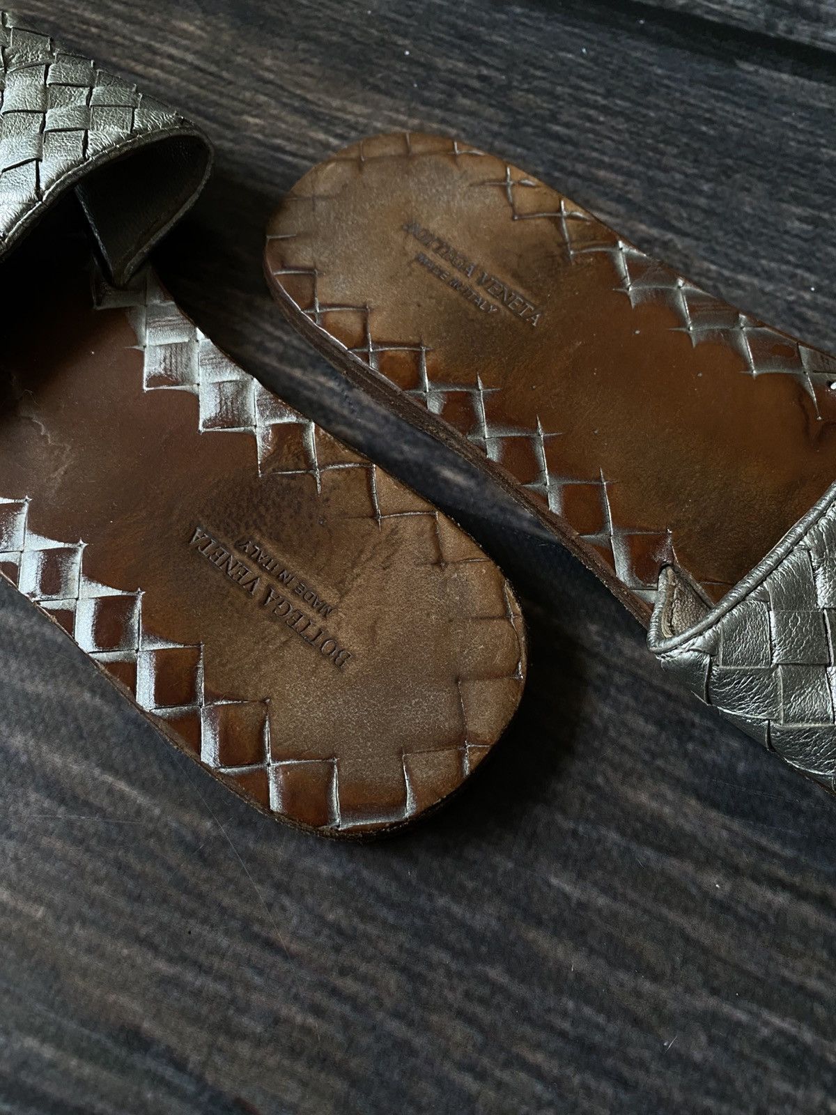 Bottega Veneta × Vintage Bottega Veneta rare leather summer shoes Size US 7 / IT 37 - 3 Thumbnail