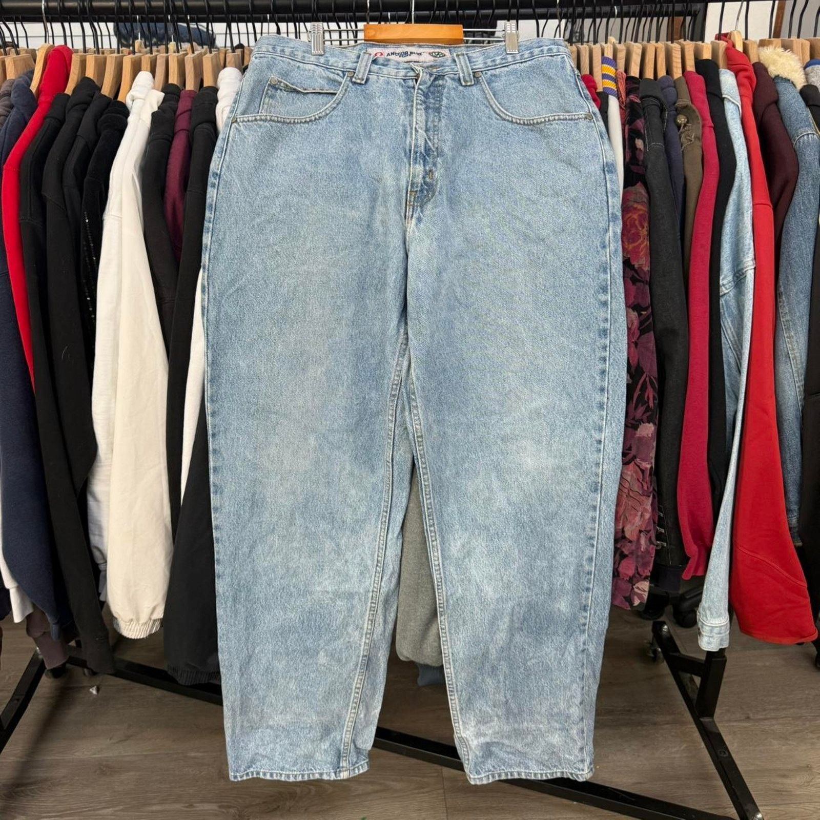 Anchor Blue Vintage 90s Anchor Blue Baggy Denim Jeans With Perfect Wear Size US 36 / EU 52 - 1 Thumbnail