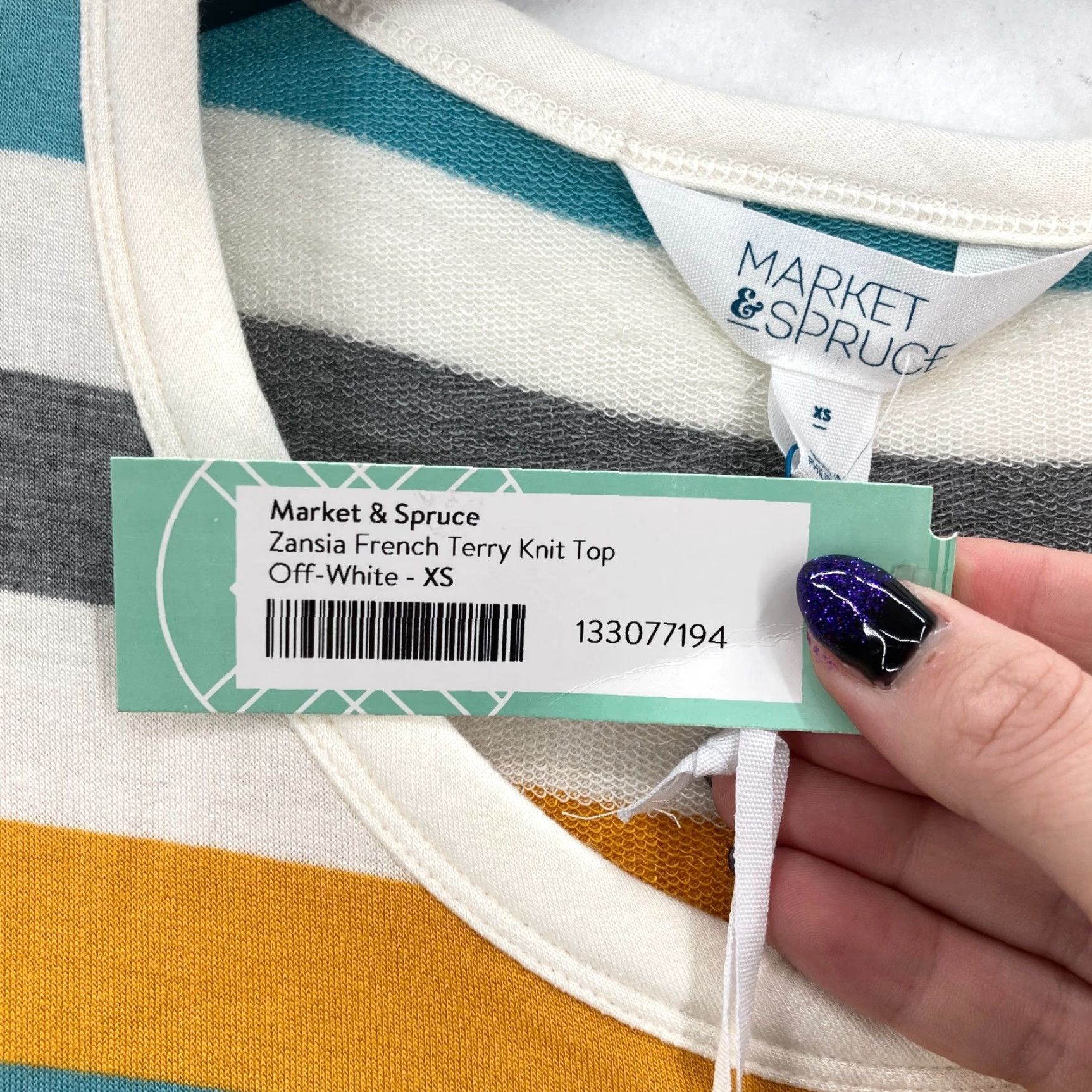 Market Market & Spruce Zansia Knit Top Women's XS Striped NWT NWT XS Multicolor Knit Top Size XS / US 0-2 / IT 36-38 - 3 Thumbnail
