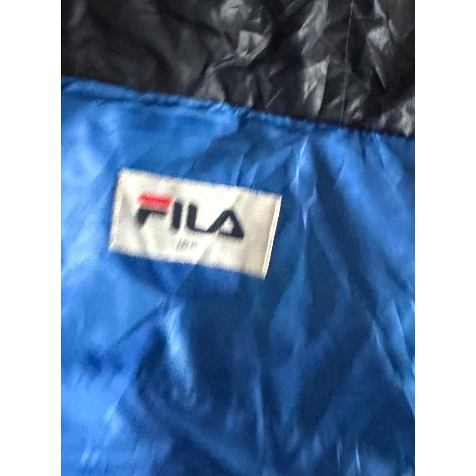 Fila FILA Hooded Down Puffer Vest Men’s Small Blue Back Print Biella Italia Vest Size US S / EU 44-46 / 1 - 7 Thumbnail