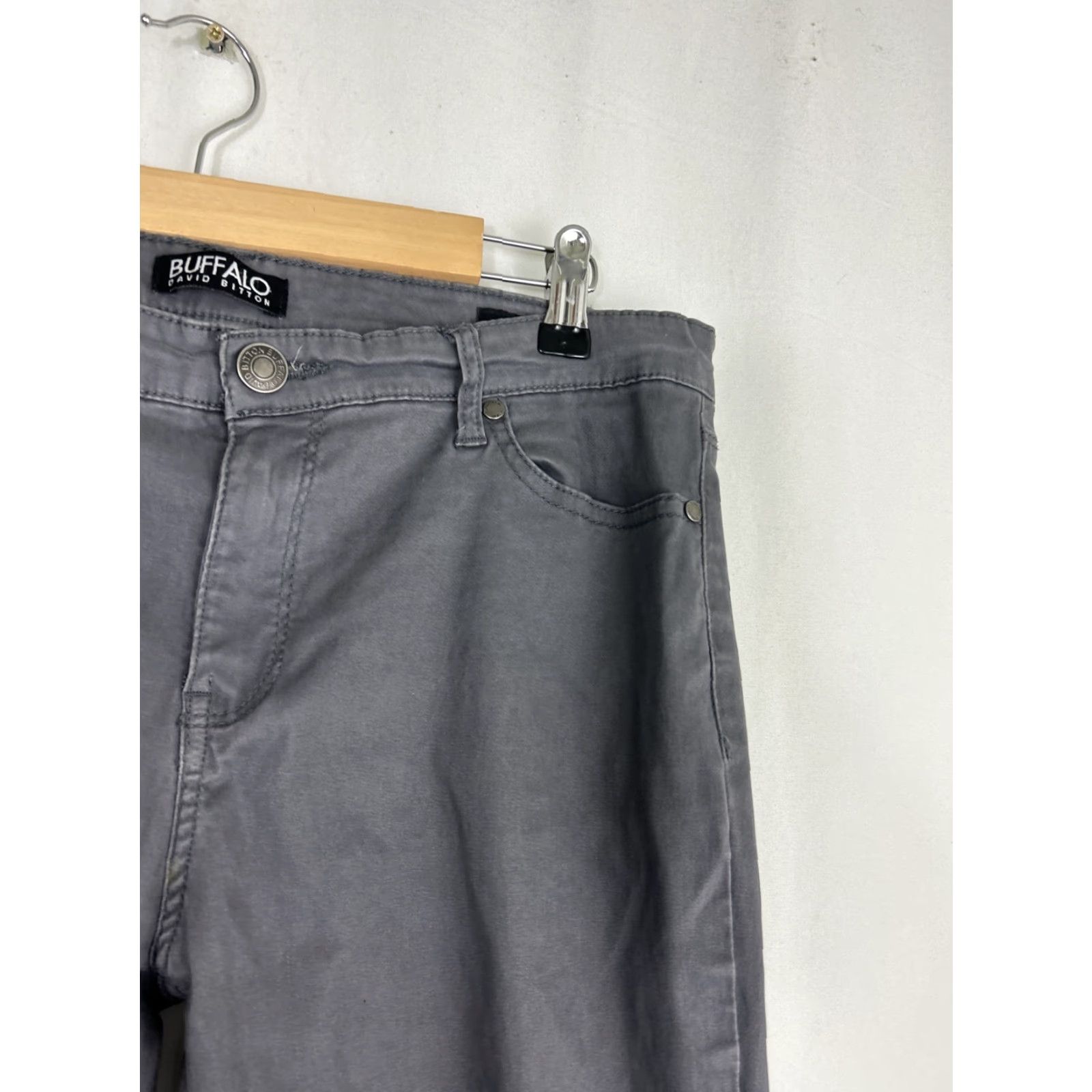 Vintage Buffalo David Button Daily Gray Pants Women 10/30 Mid rise Ankle Stretch 32x26 Size 32" / US 10 / IT 46 - 5 Thumbnail