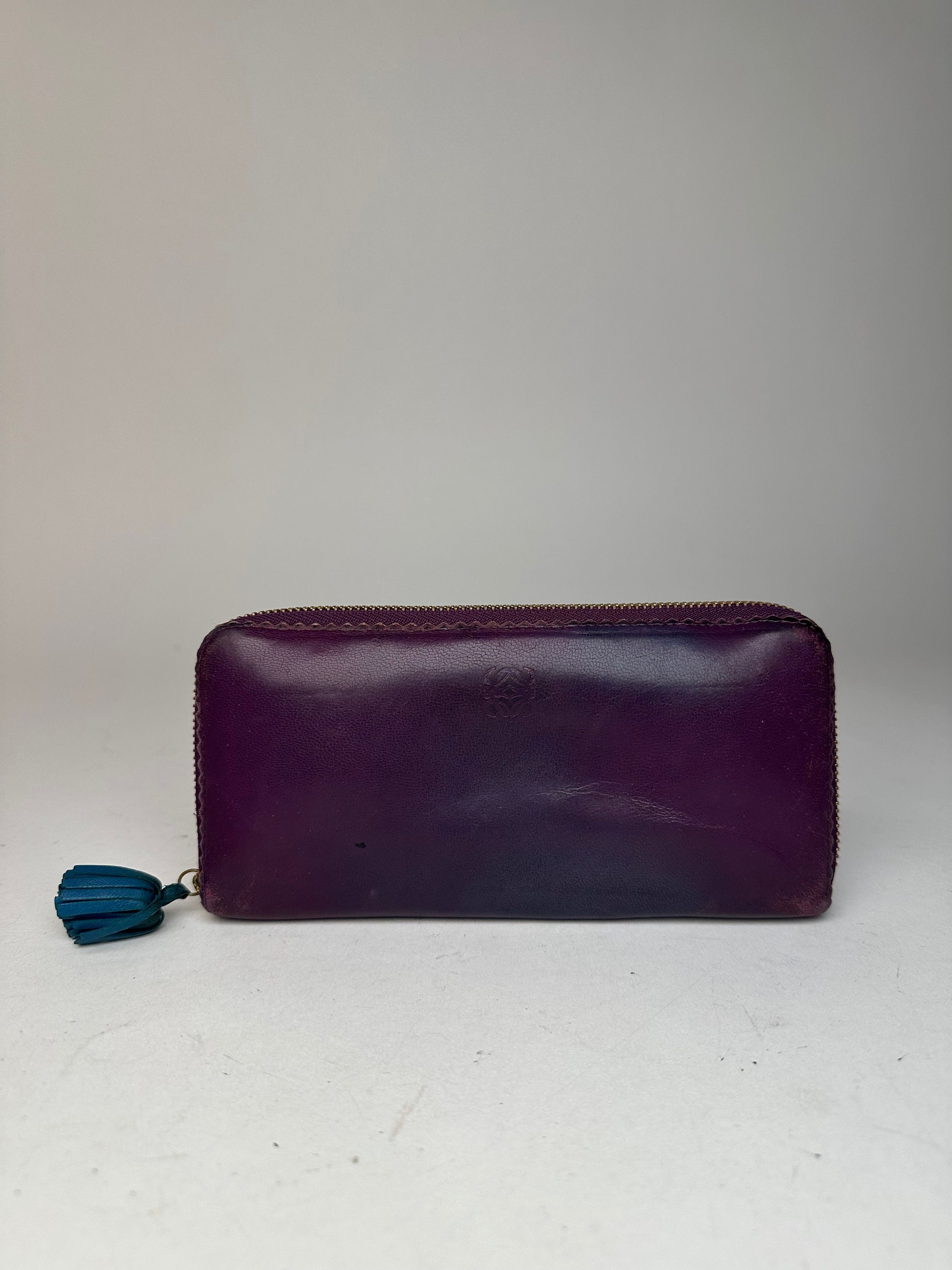 Loewe Vintage Madrid Long Leather Wallet Purple Size ONE SIZE - 1 Thumbnail