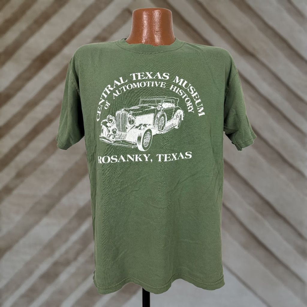 Gildan VINTAGE Central Texas Museum of Automotive History T-Shirt Men L Green Nike? Size US L / EU 52-54 / 3 - 1 Thumbnail
