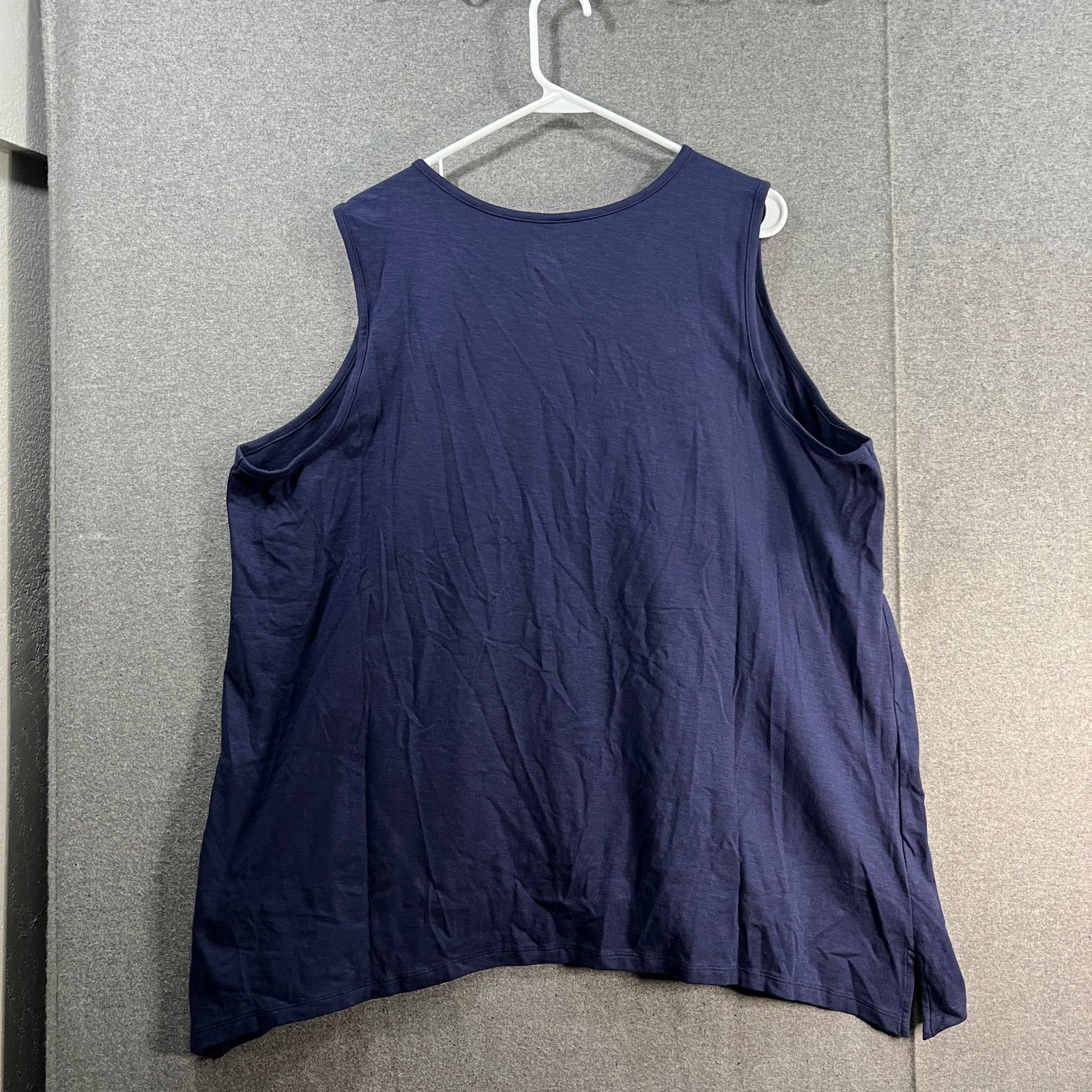 Denim & Co. Denim & Co. Essentials Textured Knit Round Neck Trapeze Size XXL / US 16-18 / IT 52-54 - 2 Thumbnail