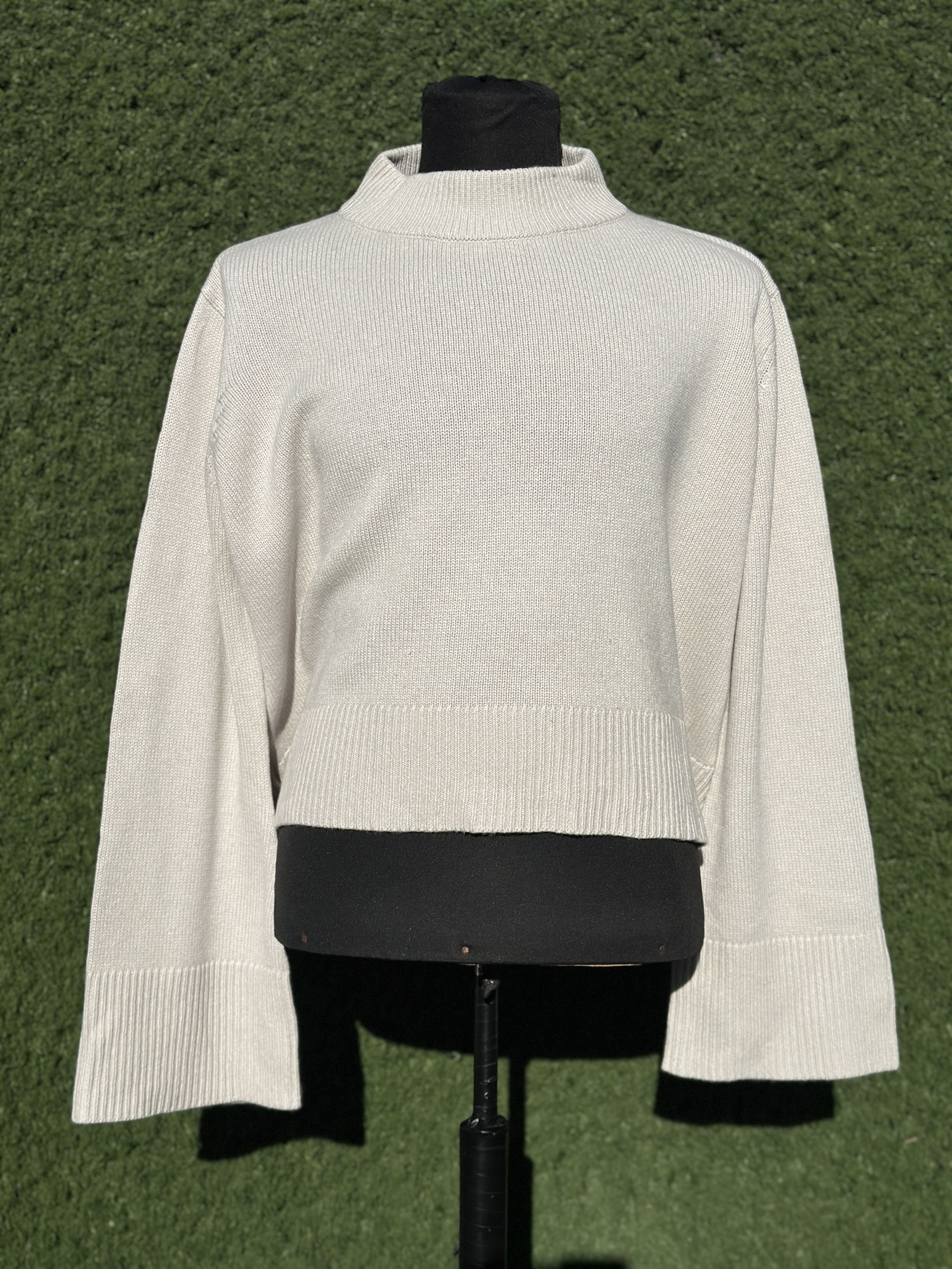 Other Jenni Kayne Size S Cashmere Blend Mock Neck Cropped Boxy Size S / US 4 / IT 40 - 6 Thumbnail