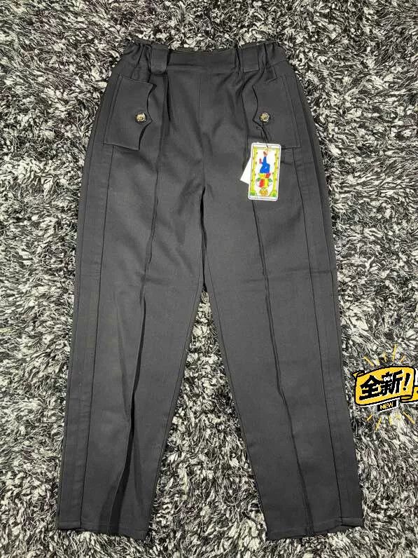 Japanese Brand high-waisted loose wool pants Size 23" - 1 Thumbnail