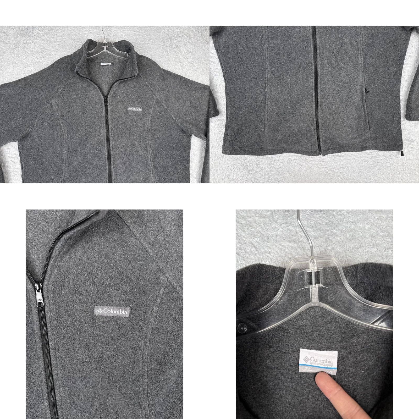 Vintage Columbia Jacket Womens 2XL Gray Fleece Full Zip Outdoors Hiking Casual Size XXL / US 16-18 / IT 52-54 - 8 Thumbnail