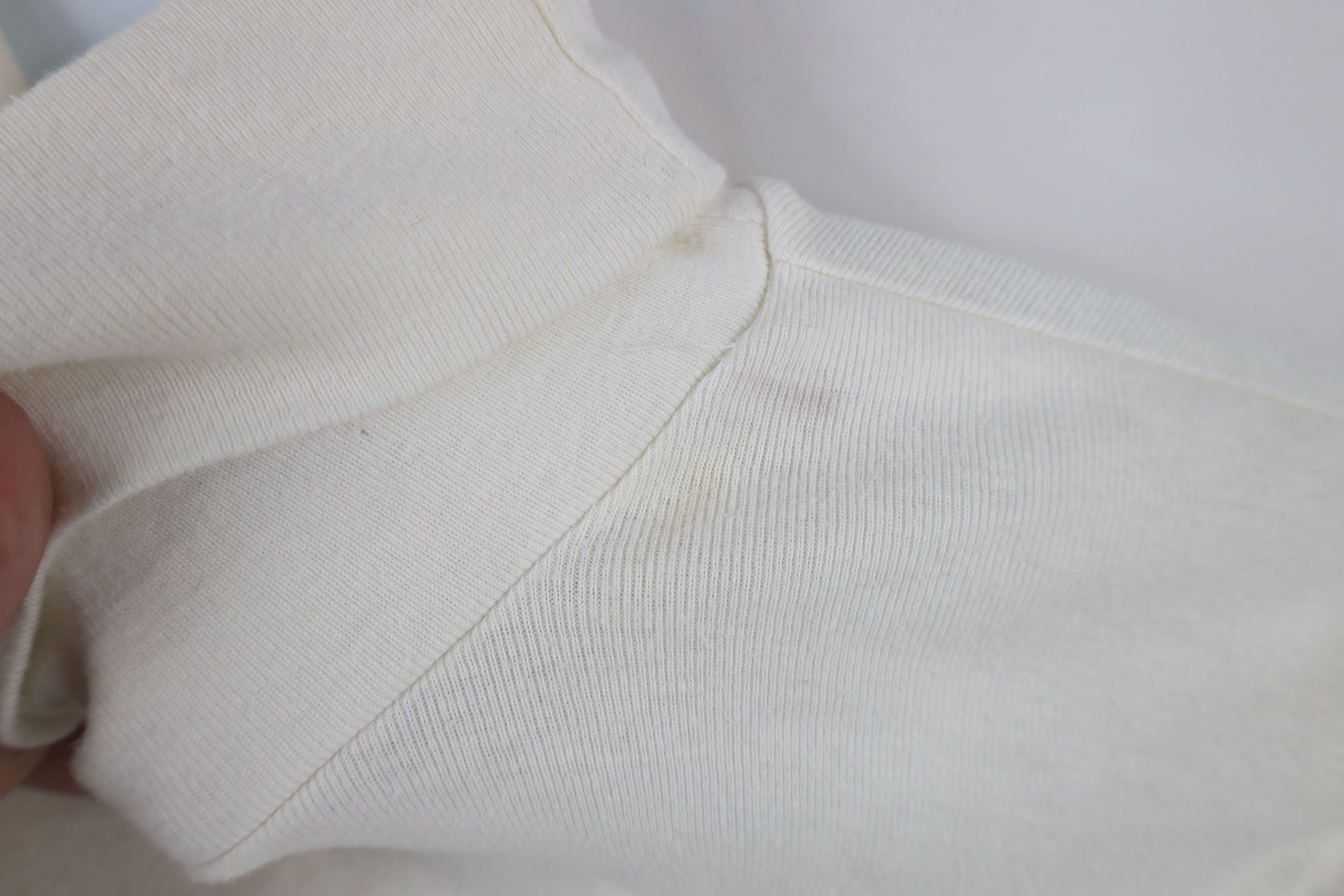 Vintage Vintage 70s Streetwear Blank Knit Turtleneck T-Shirt White Size M / US 6-8 / IT 42-44 - 4 Thumbnail