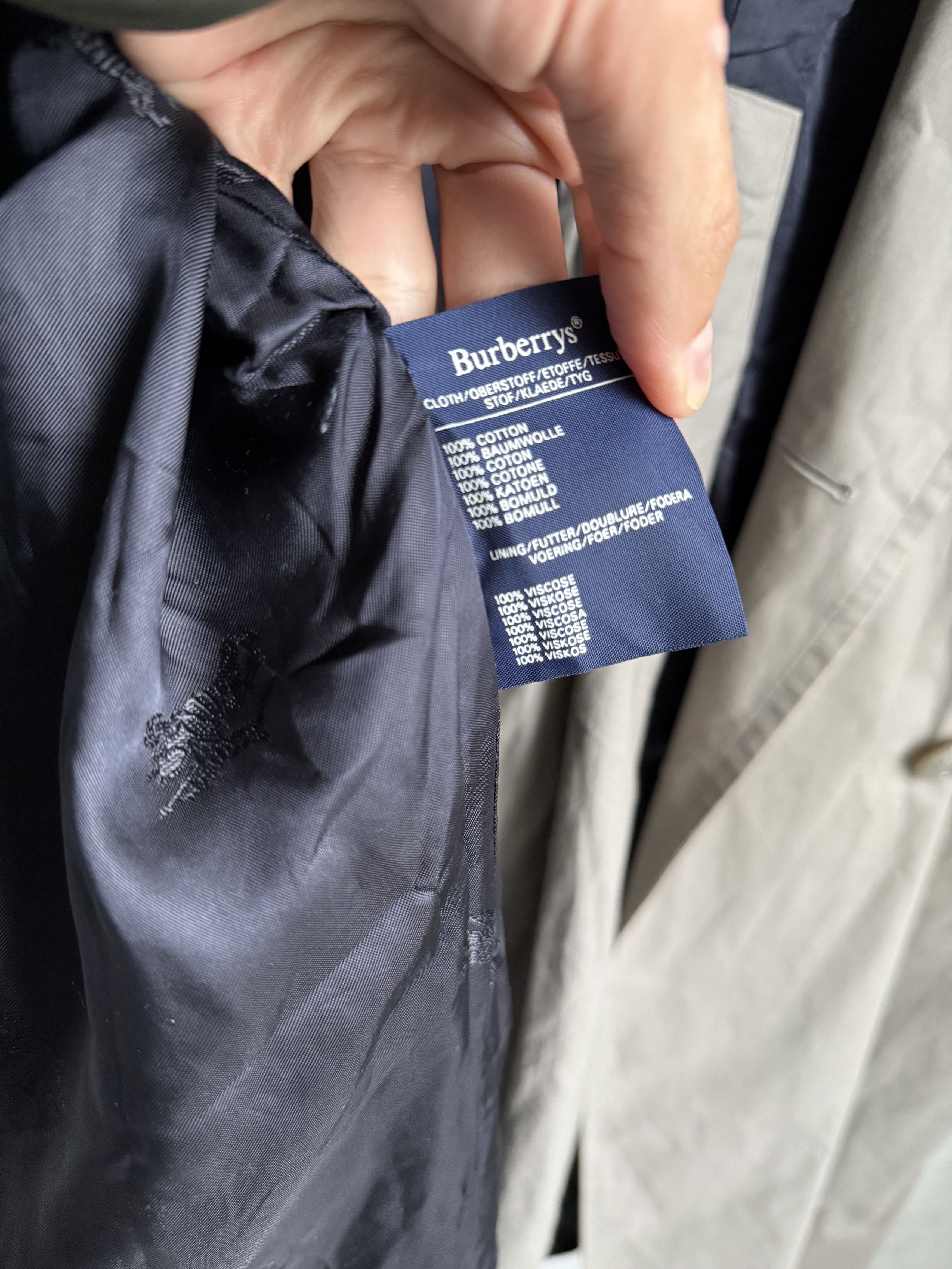 Burberry Vintage Burberrys Double Breasted Trench Coat Size US XL / EU 56 / 4 - 4 Thumbnail