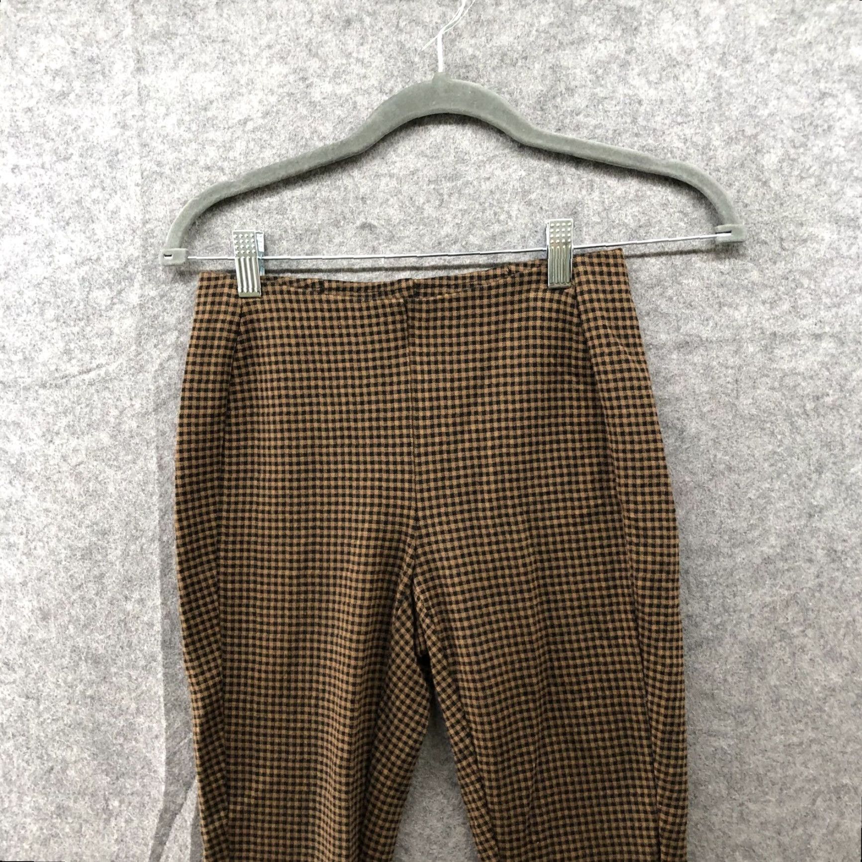 J. Jill J. Jill Ponte Leggings Womens XSP Tan Black Check Plaid Dark Academia Put On Elastic Waist Knit Ponte Leggings Womens XSP Size 26" / US 2 / IT 38 - 3 Thumbnail