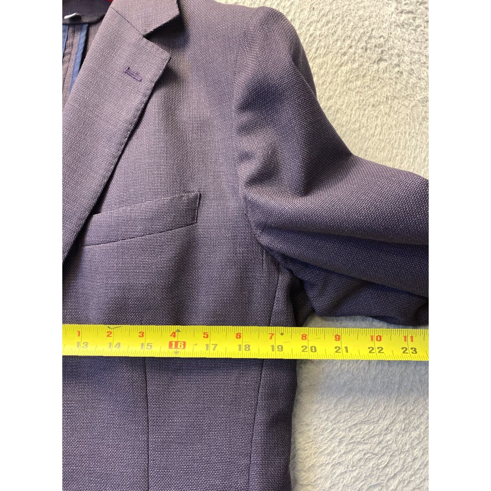 Bonobos BONOBOS Comero Unconstructe Wool Blazer Jacket 40 Regular Dark Plum Slim Men Size 40R - 3 Thumbnail