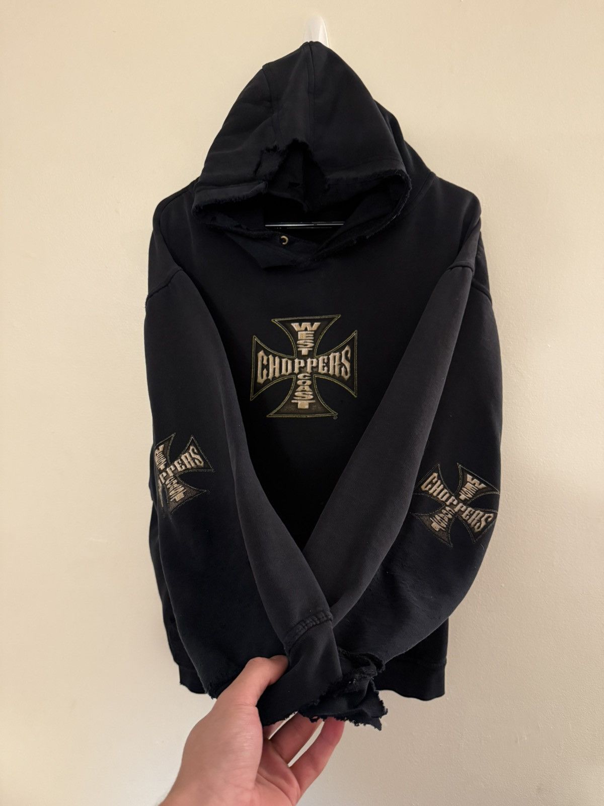 Vintage Vintage Perfectly Thrashed West Coast Choppers Hoodie Size US L / EU 52-54 / 3 - 2 Thumbnail
