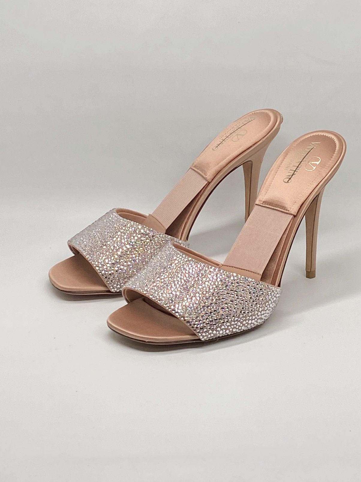 Valentino Valentino Garavani Crystal Satin Stiletto Mules size 38 Size US 8 / IT 38 - 6 Thumbnail