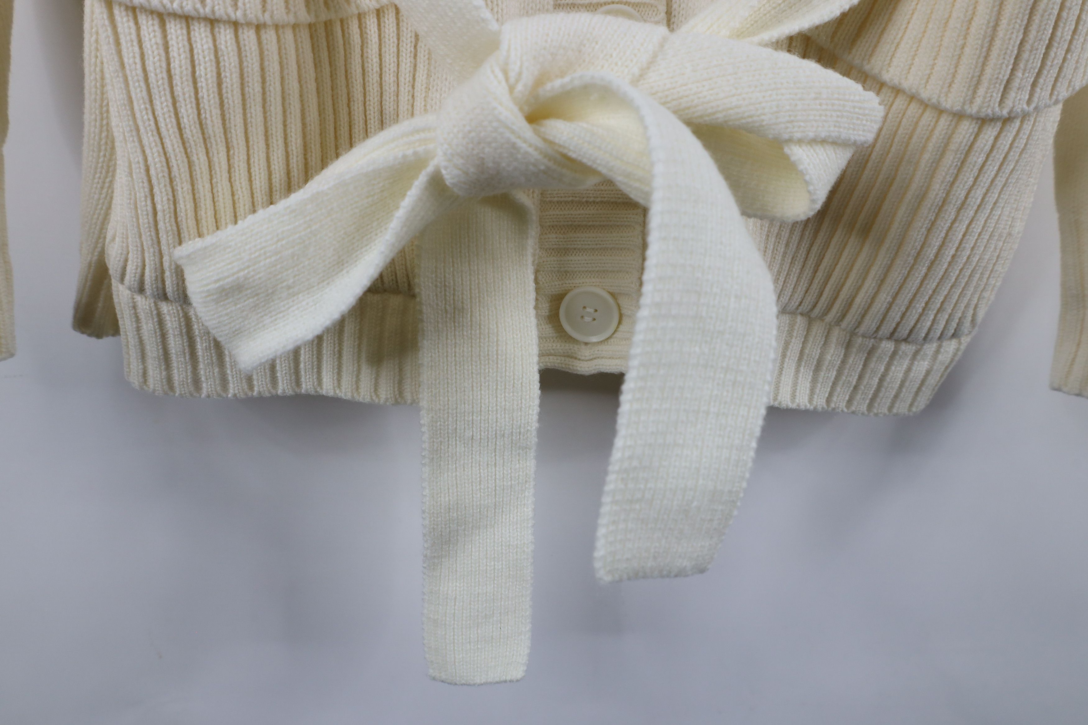 Vintage Vintage 70s Streetwear Knit Belted Shawl Cardigan Sweater Size M / US 6-8 / IT 42-44 - 5 Thumbnail