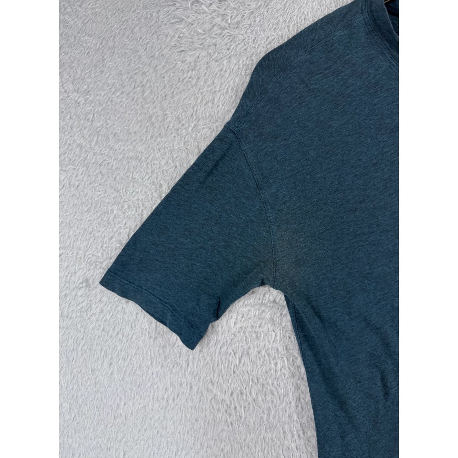 Lululemon Lululemon Shirt Women 8 Teal Heathered Short Sleeve Boat Neck READ ME Size M / US 6-8 / IT 42-44 - 4 Thumbnail