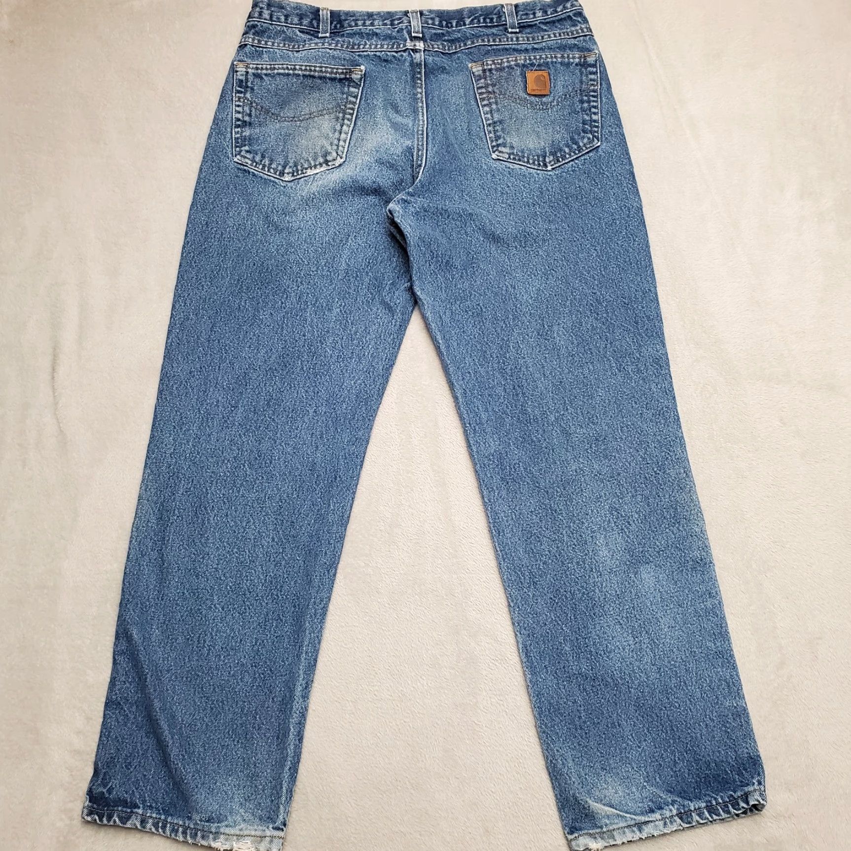 Carhartt VINTAGE Carhartt Jeans Men 38x32 Blue Denim Straight Leg Relaxed Fit Faded Casual Pants Size US 38 / EU 54 - 7 Thumbnail