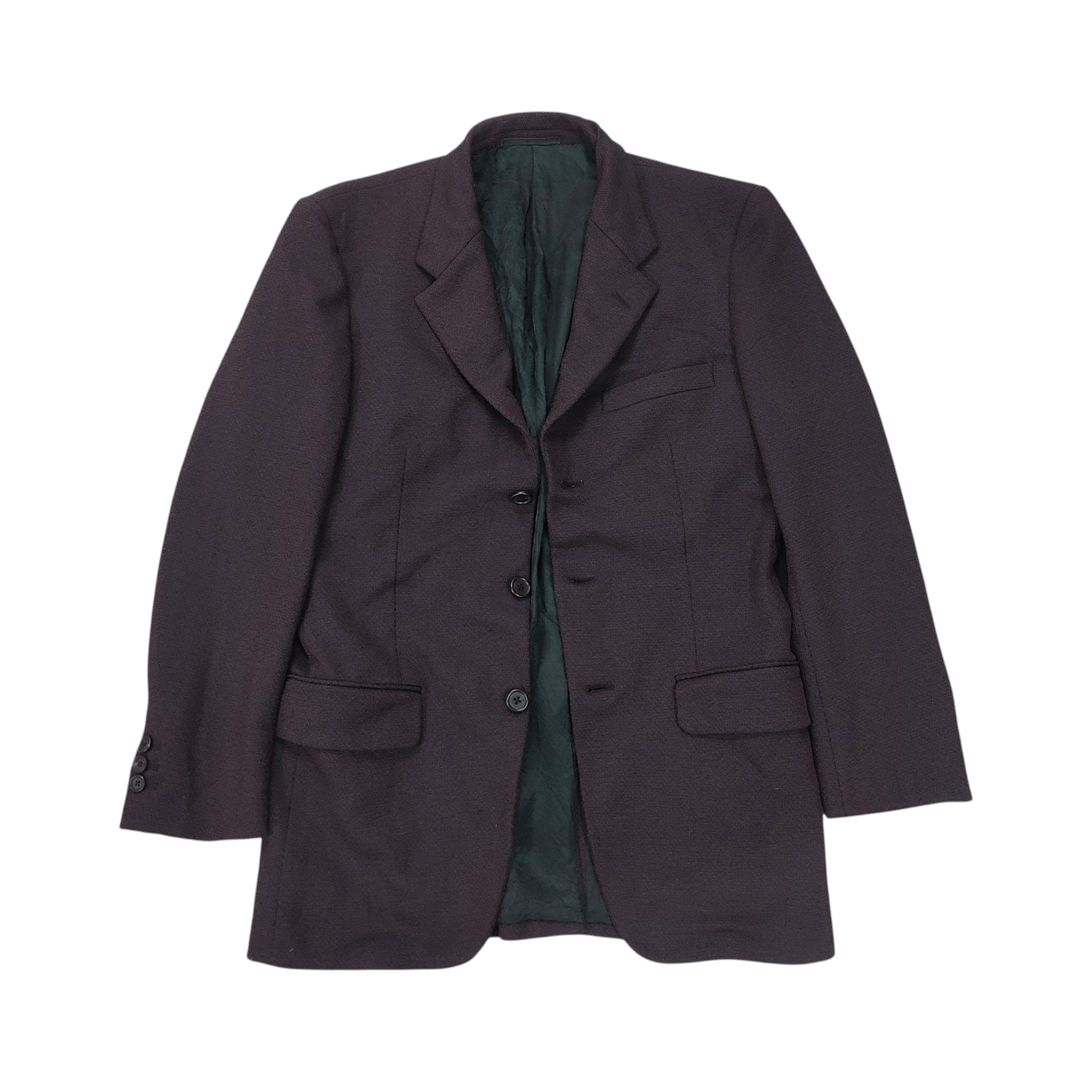 Prada Prada Nylon Wool Blend Single Breasted Blazer Jacket Size 46R - 4 Thumbnail