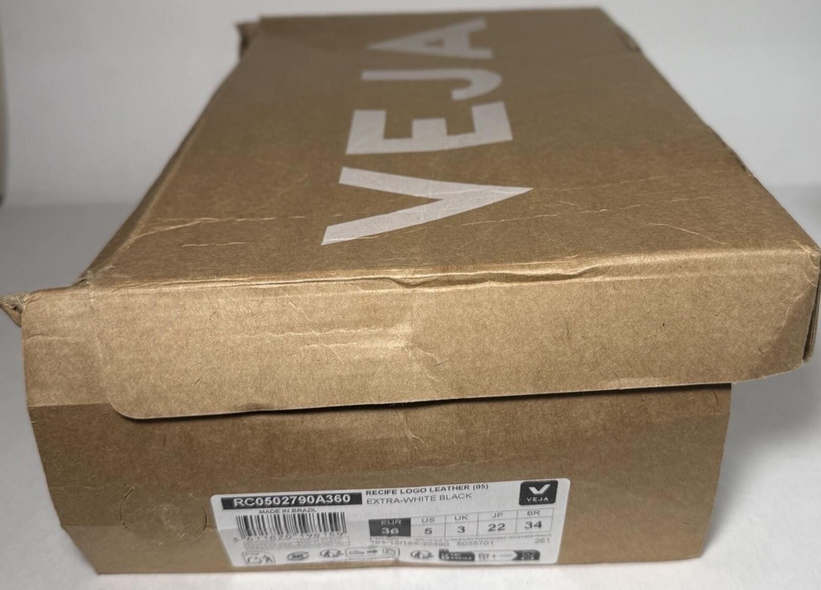 Veja VEJA Recife Leather Low Top Hook & Loop Sneaker Shoes White Size US 5 / IT 35 - 6 Thumbnail