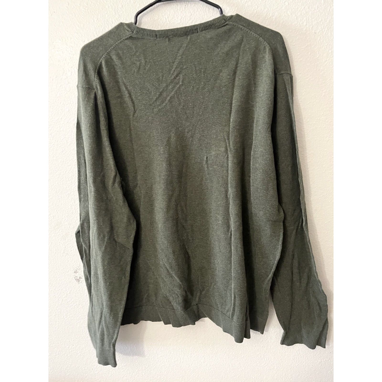 Gap Gap Sweater Men 2XL Green V-Neck Lightweight Pullover Cotton Blend All Seasons Mens Size US XXL / EU 58 / 5 - 3 Thumbnail