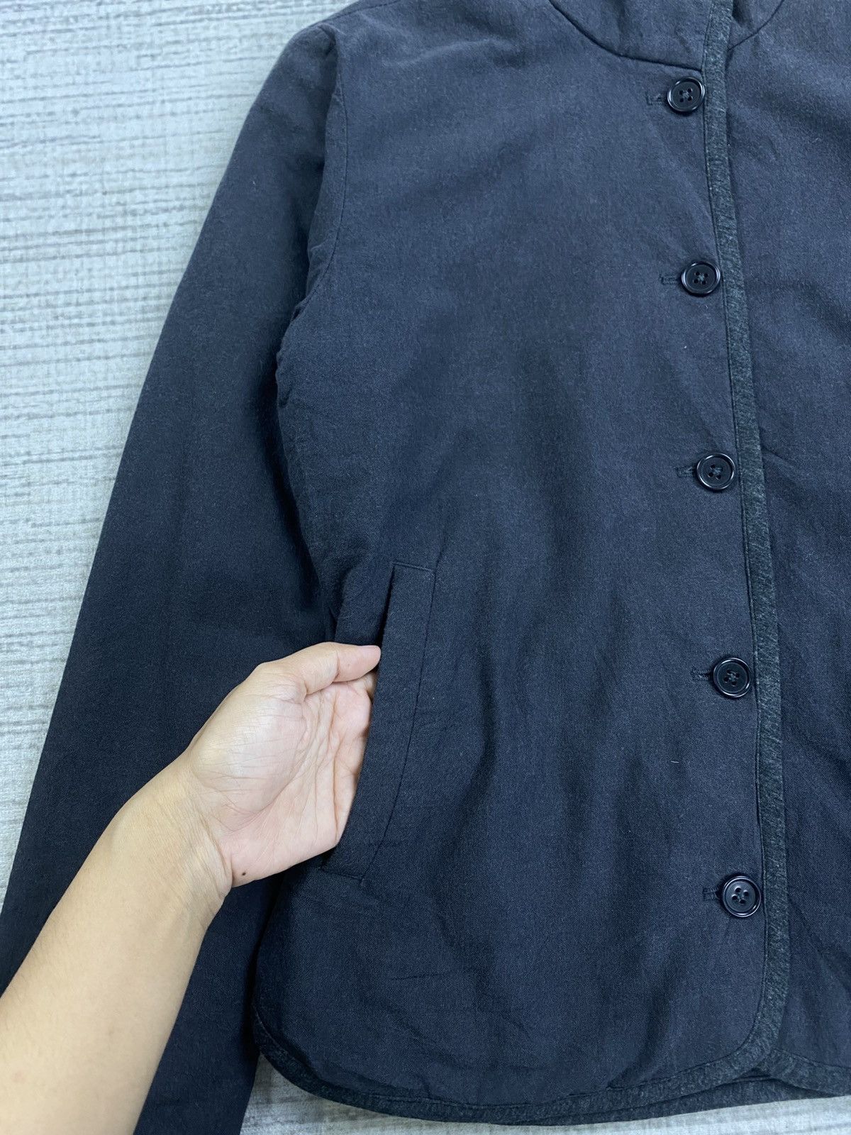 James Perse Vintage James Perse Black Funnel Neck Buttoned Jacket Size US S / EU 44-46 / 1 - 7 Thumbnail