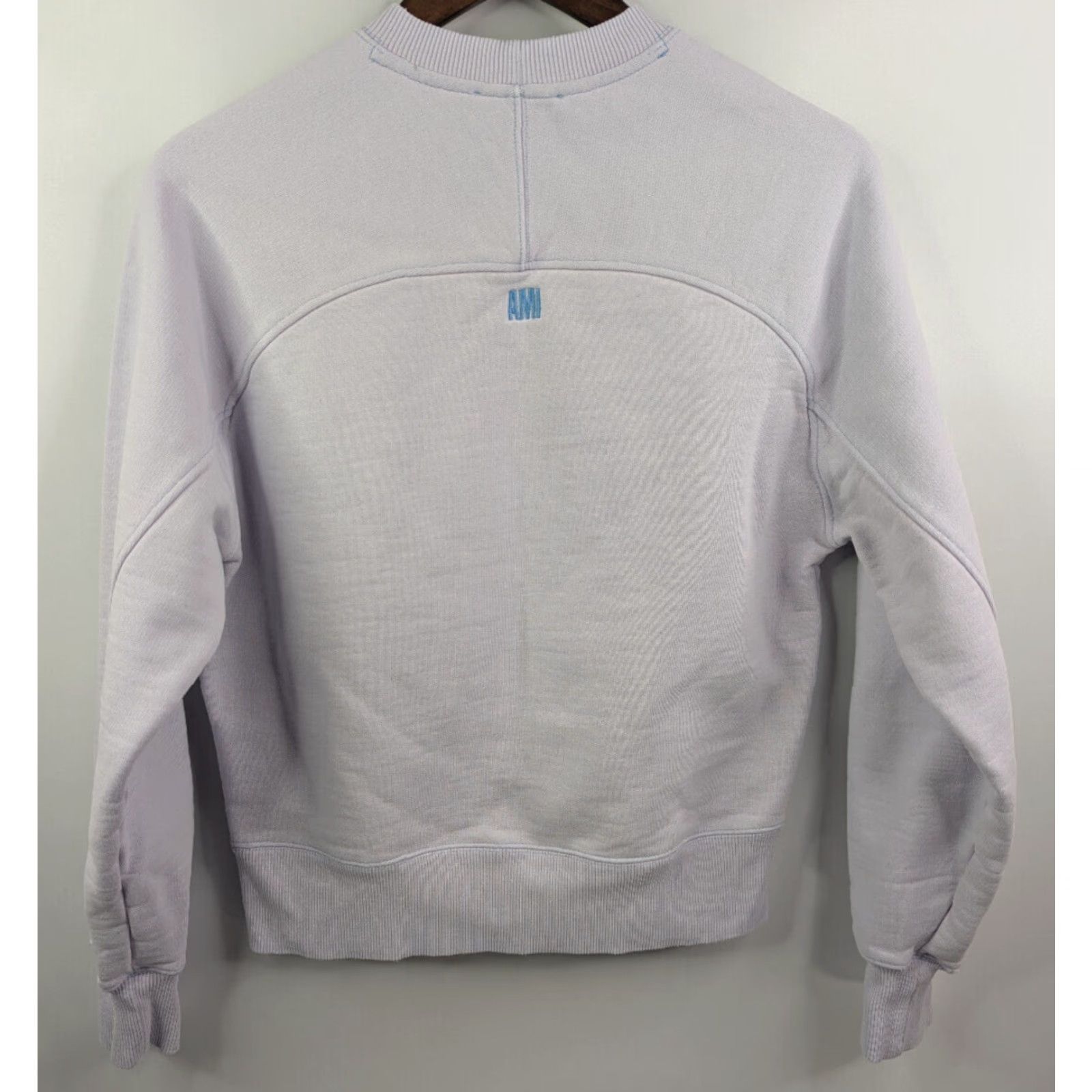 Vintage AMI Paris Alexandre Mattiussi Sweatshirt XS Purple Logo Crew Neck Raglan Sleeve Women Casual/Chic Size XS / US 0-2 / IT 36-38 - 5 Thumbnail