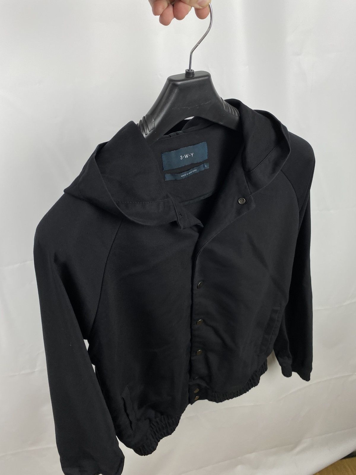 Other 3-W-Y New York Men Bomber Jacket Hooded Button Up size L Size US L / EU 52-54 / 3 - 8 Thumbnail