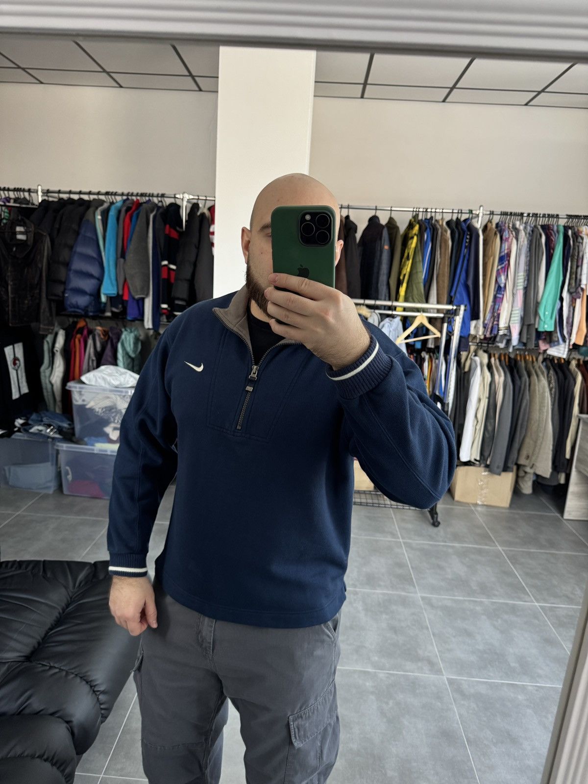 Nike Vintage Nike 1/3 Zip Pullover Sweatshirt Embroidered Logo Size US S / EU 44-46 / 1 - 4 Thumbnail