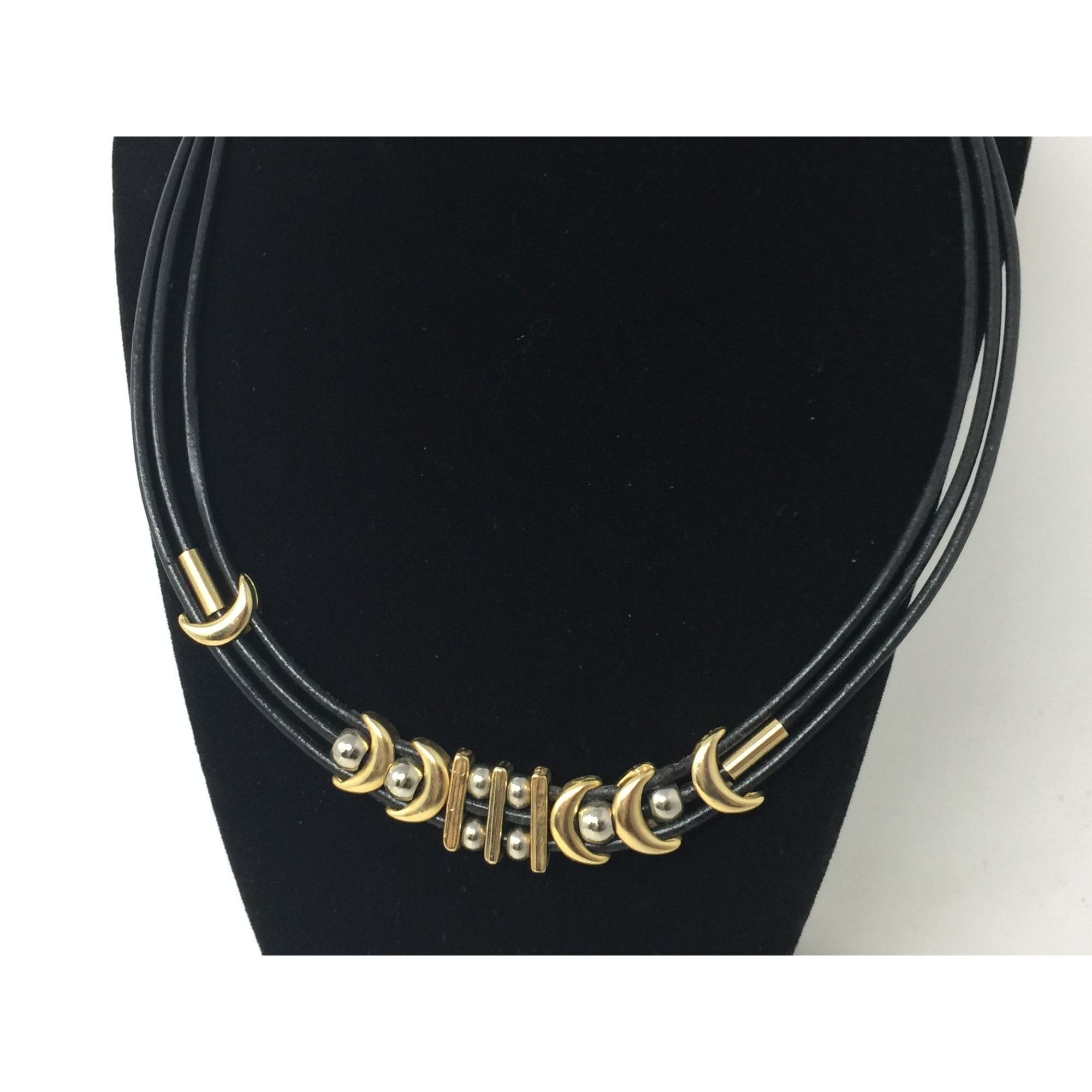 Other Women's Black Layered Rope Necklace with Gold and Silver Cha Size ONE SIZE - 8 Thumbnail