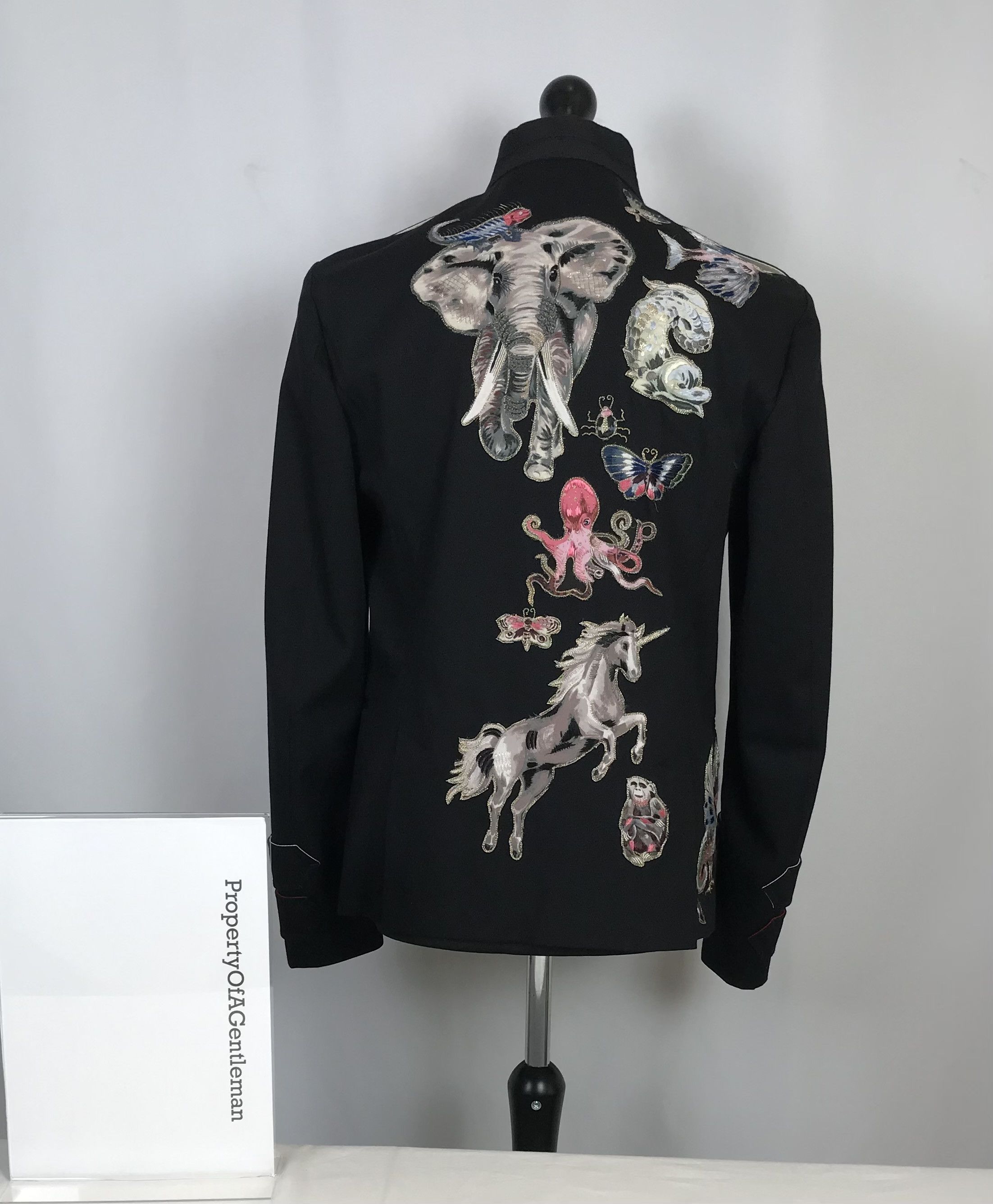 Valentino Valentino Animal Embroidered Military Jacket Size US L / EU 52-54 / 3 - 3 Thumbnail