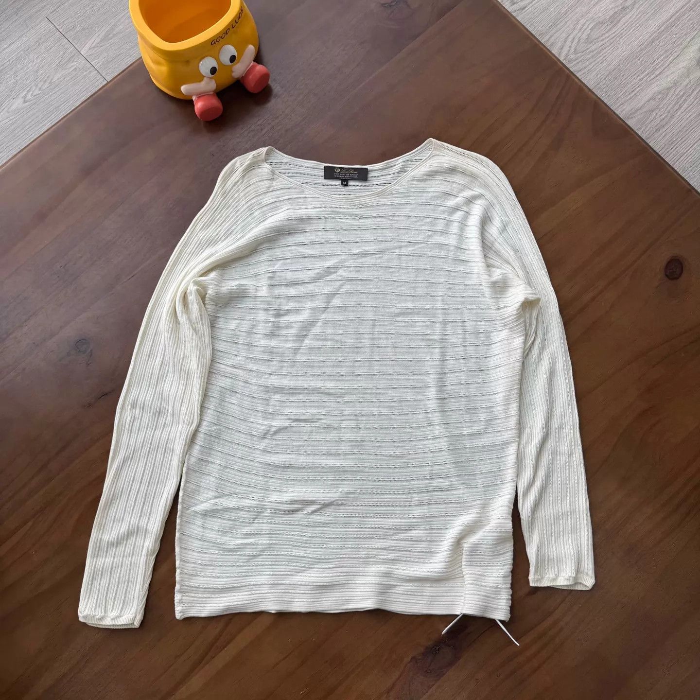 Loro Piana Loro Piana King's Gift White Knit Sweater M Light Marks Size M / US 6-8 / IT 42-44 - 1 Thumbnail