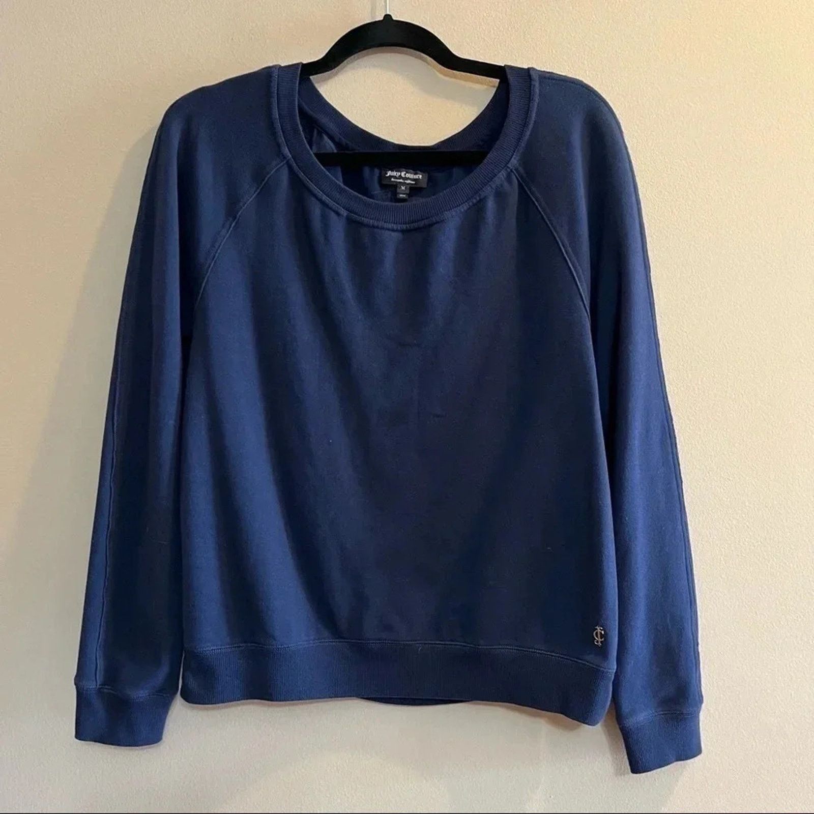 Juicy Couture Juicy Couture Navy Sheer Back Chains Long Sleeve Sweatshirt Size M / US 6-8 / IT 42-44 - 1 Thumbnail
