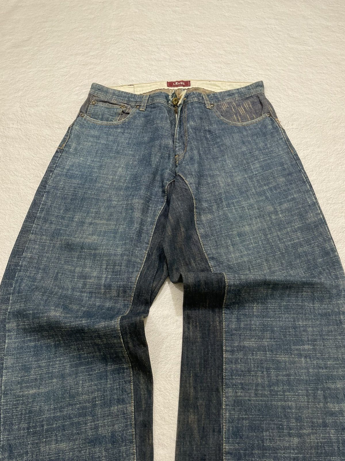 Japanese Brand Vintage 2000s Baggy Blue Denim Size US 33 - 2 Thumbnail
