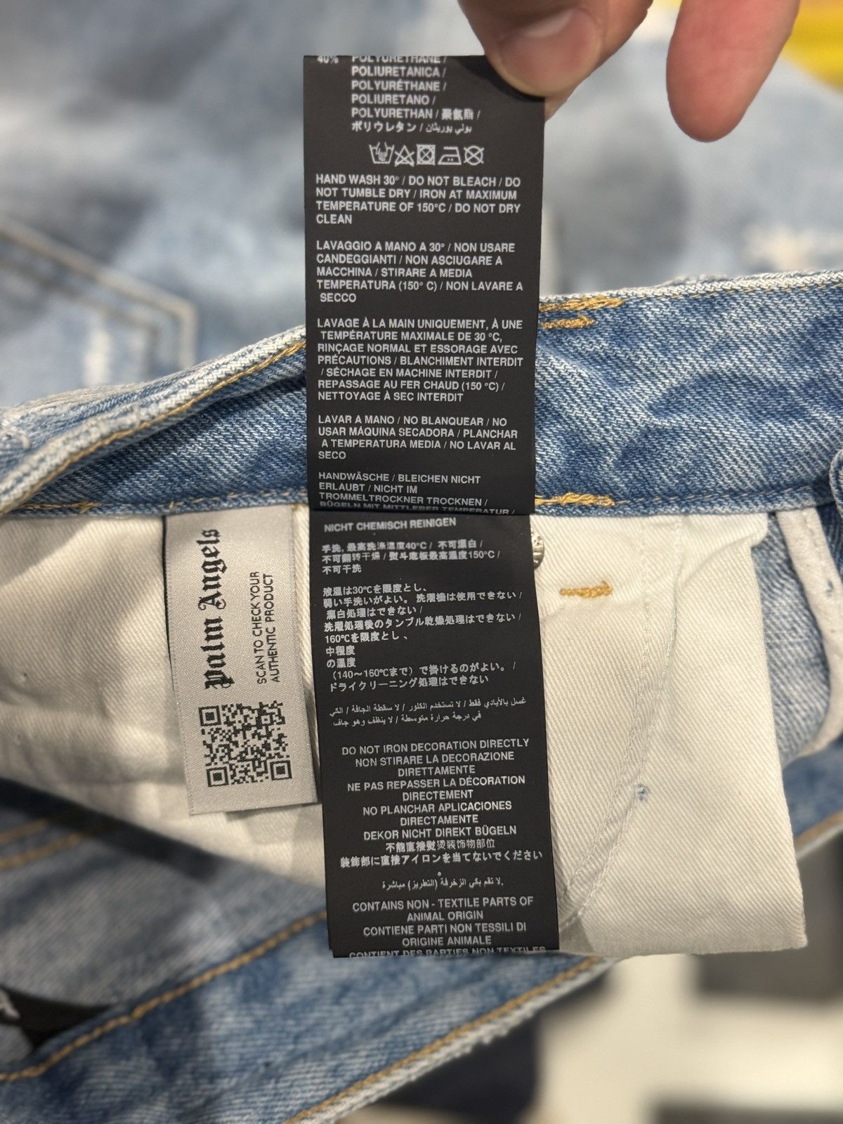 Palm Angels Palm Angels Logo Patch Jeans Blue Size: 31 Size US 31 - 8 Thumbnail