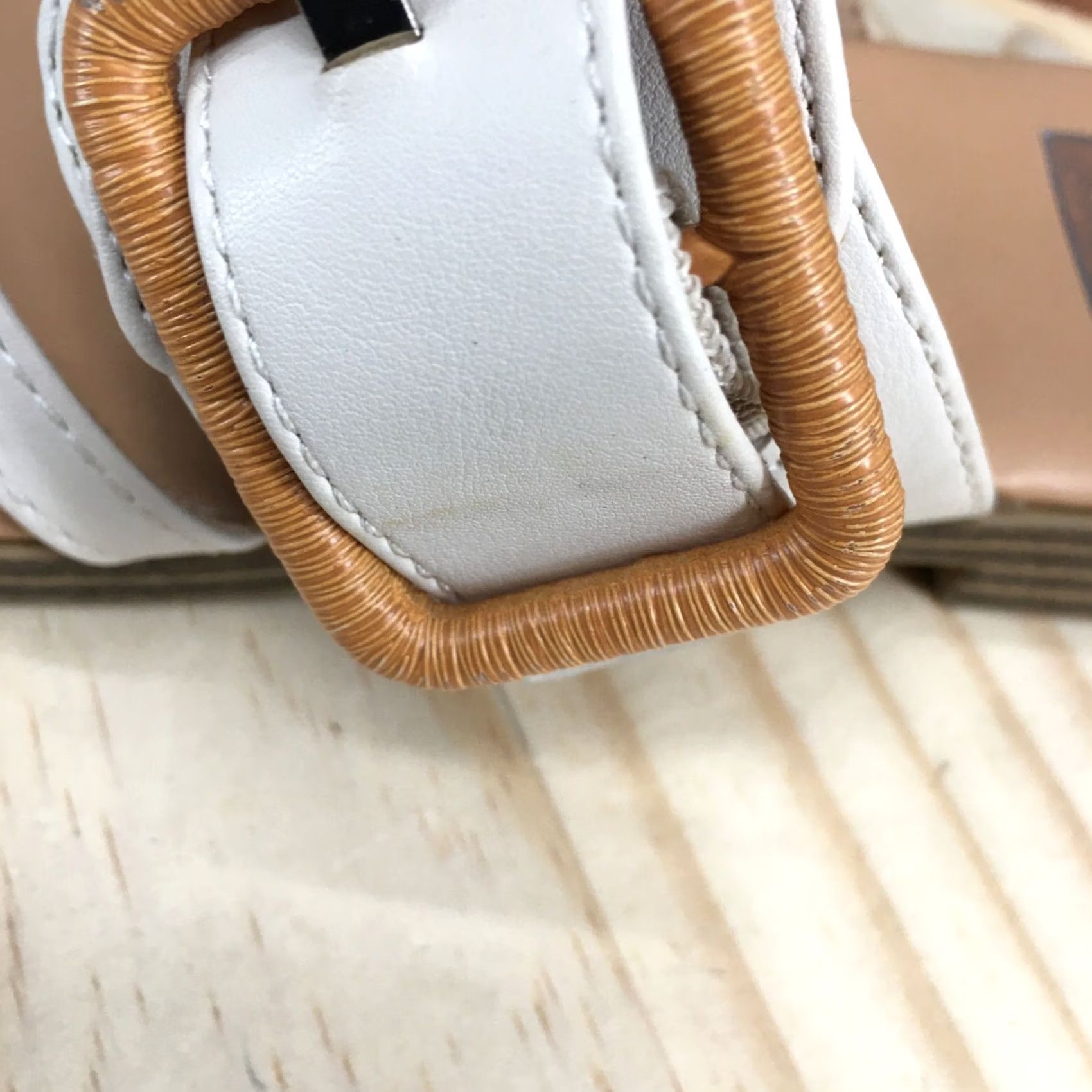Dolce Vita DV Dolce Vita Matilda Sandals Womens 8 Slip On Toe Loop Slide Brown White Casual Shoes Size US 6 / IT 36 - 6 Thumbnail