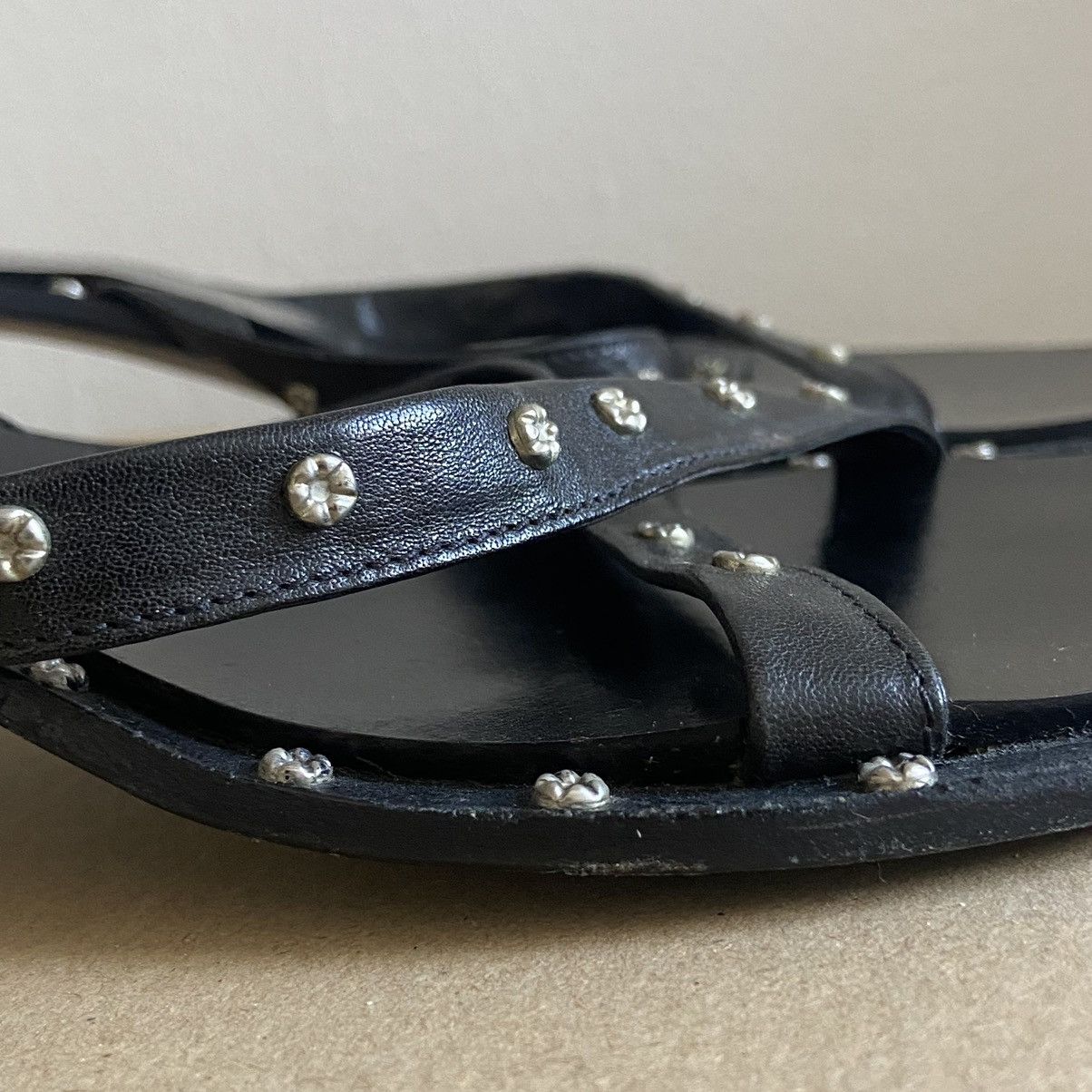 Gianni Barbato Gianni Barbato Kitten Heel Studded Sandals Size US 9 / IT 39 - 5 Thumbnail