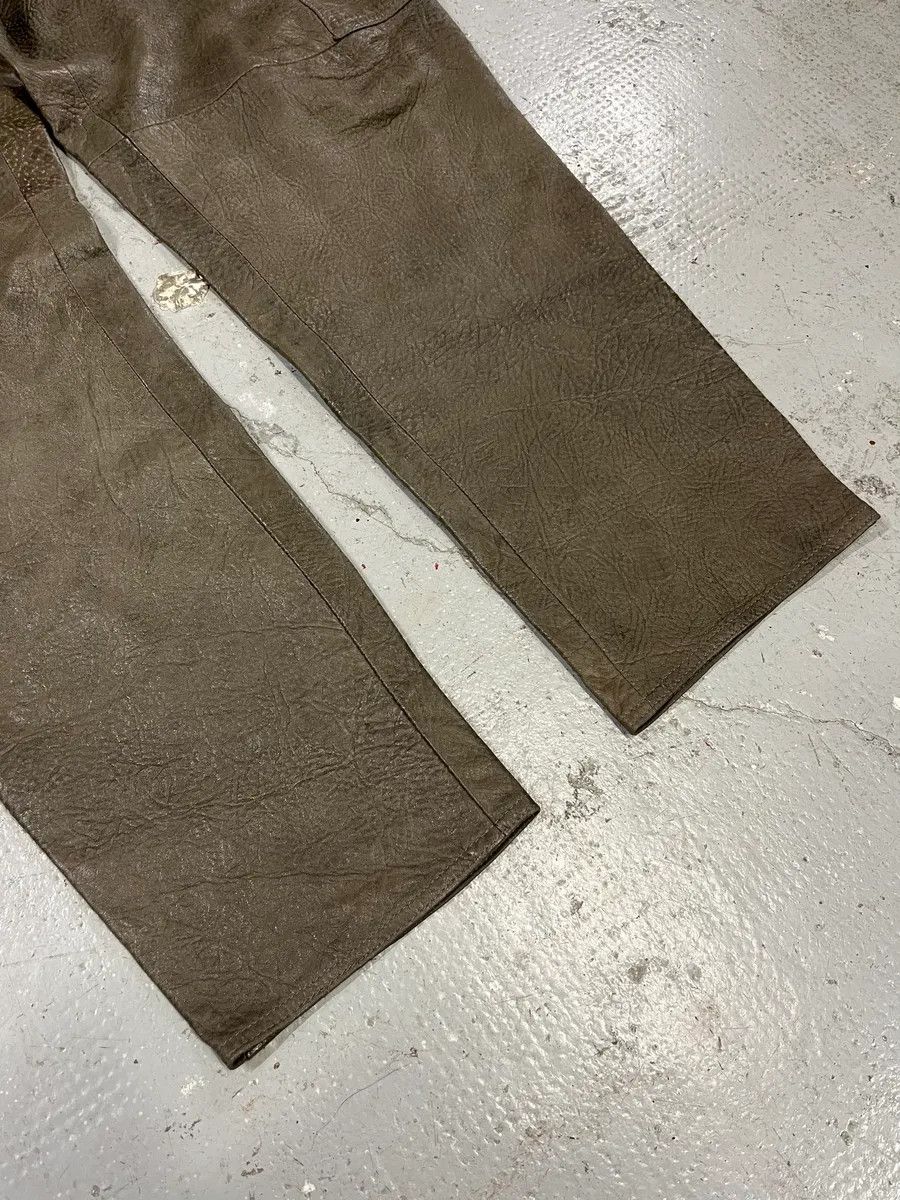 Armani × Vintage AW1986 Giorgio Armani Brown Relaxed Leather Italian Pants Size US 30 / EU 46 - 11 Thumbnail