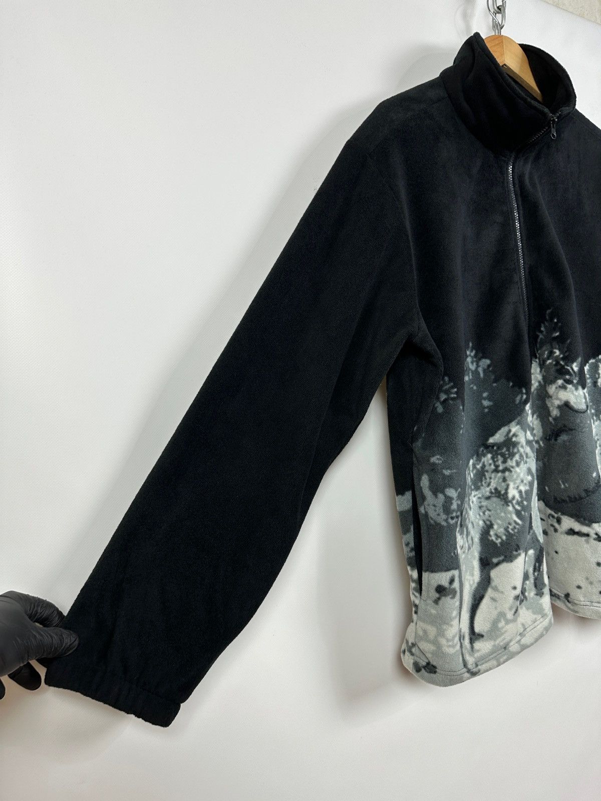 Native Vintage Wolfs Fluffy Fleece All Over Print Jacket Size US XL / EU 56 / 4 - 11 Thumbnail