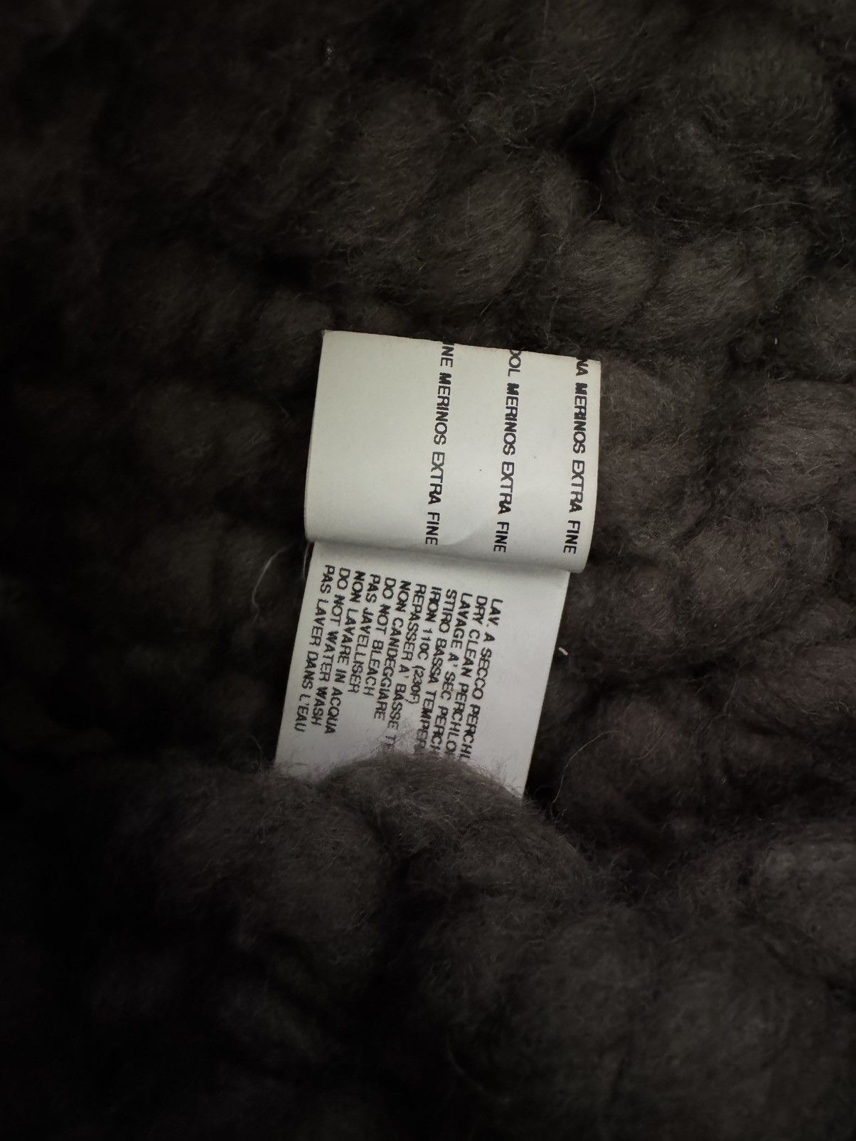 Rick Owens ARCHIVE RICK OWENS MERINO WOOL KNIT BEANIE Size ONE SIZE - 3 Thumbnail