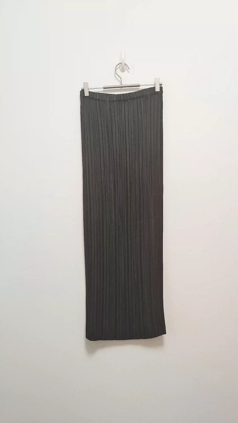 Issey Miyake Issey Miyake size:3 A long straight skirt with a black mai Size 23" - 2 Thumbnail