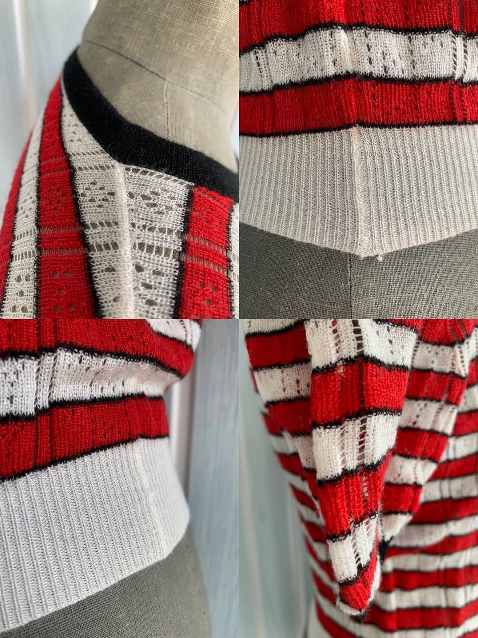 Miu Miu Miu Miu Multicolor Cashmere & Silk Knit Striped Mini Top Size S / US 4 / IT 40 - 25 Thumbnail