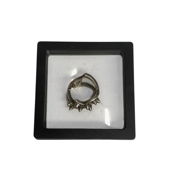 Yves Saint Laurent 2010’ (Rare) Saint Laurent Silver Geometric Spike Ring Size ONE SIZE - 8 Thumbnail