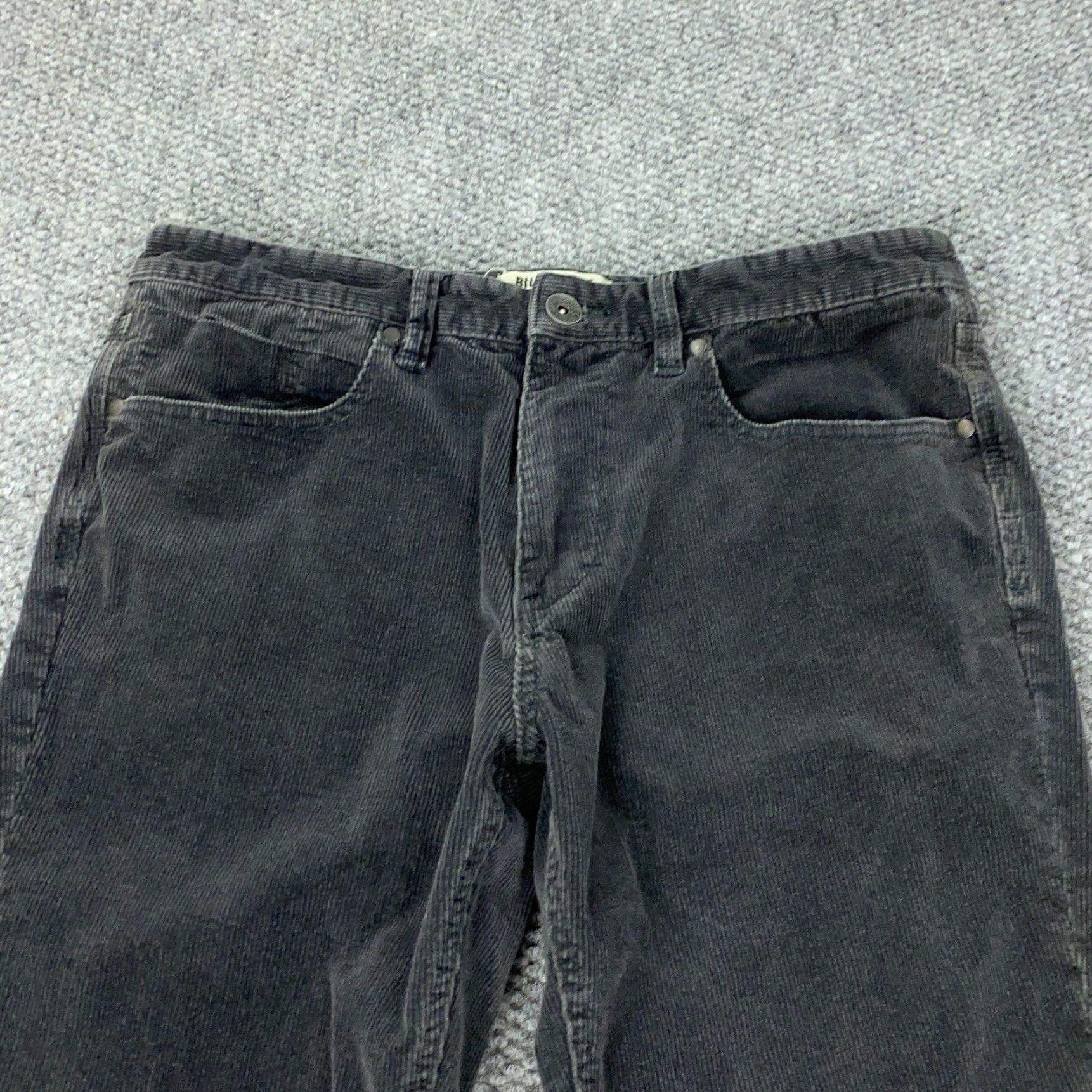 Billabong Billabong Corduroy Pants Mens Size 33 Slim Gray Stretch Beach Skater Grunge Size US 33 - 2 Thumbnail