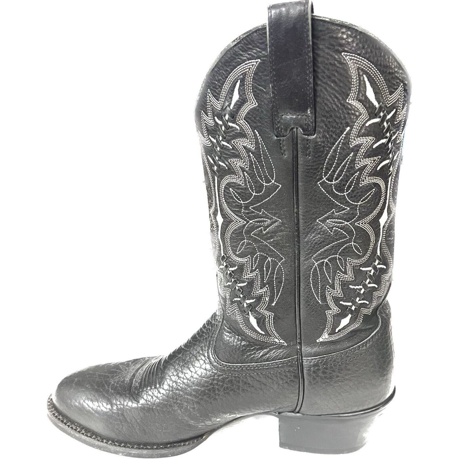 Ariat Ariat Heritage men's black leather western boots 37423 10 EE Size US 10 / EU 43 - 4 Thumbnail