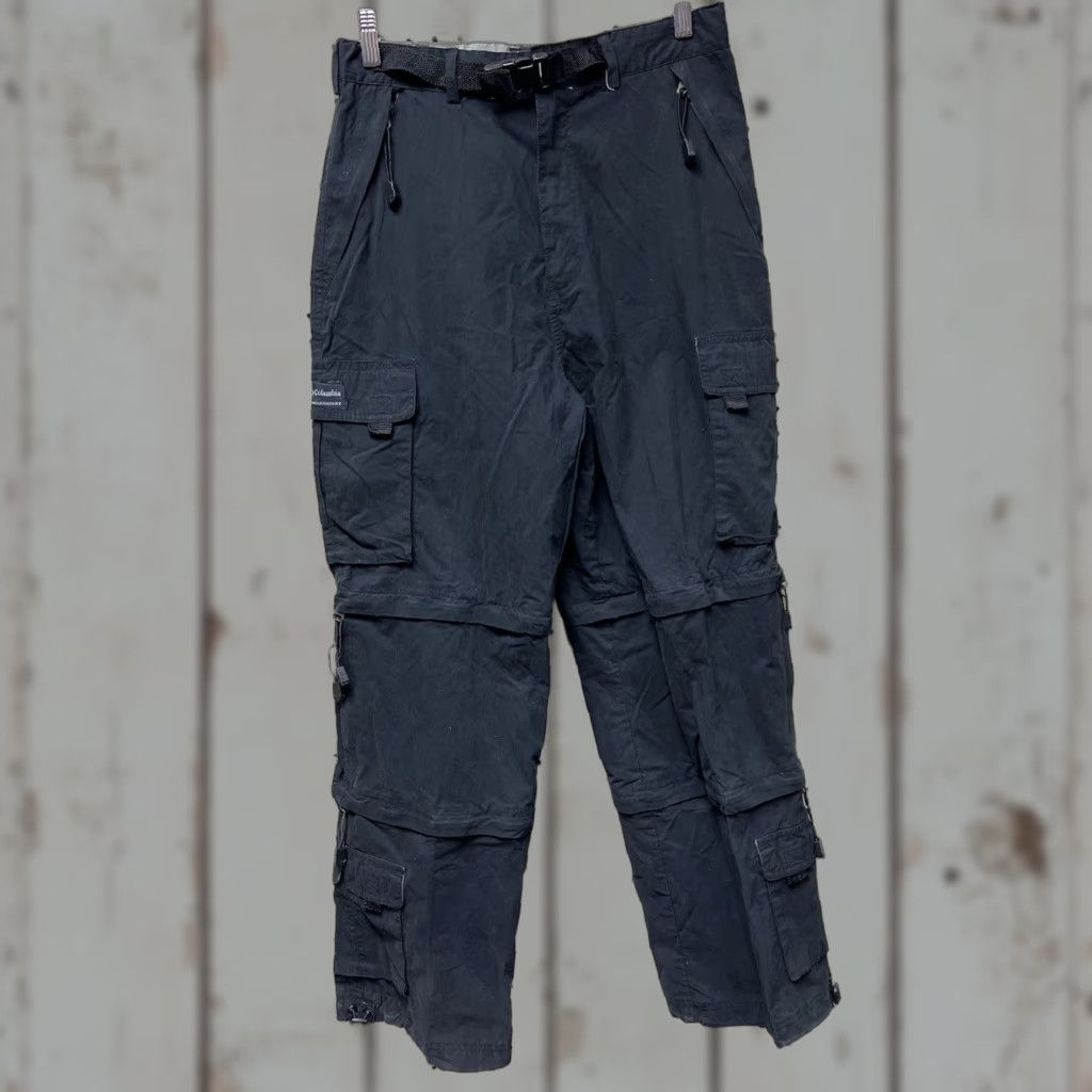 Vintage Vintage Columbia Cargo Pants Zip Convertible Shorts Capri Outdoor Medium 28x32 Men Black Cotton Relaxed Pants Size US 31 - 1 Thumbnail
