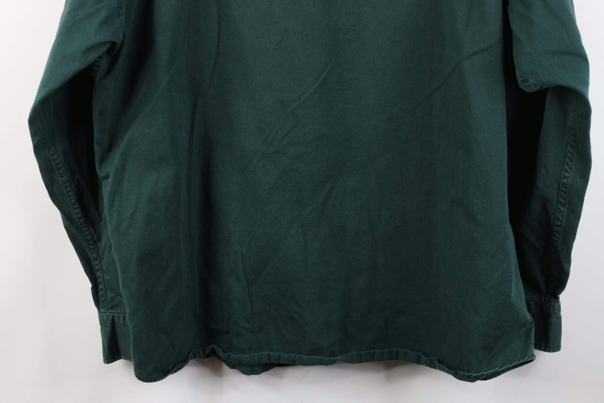 Vintage Vintage 90s Streetwear Cowboy Band Collar Button Shirt Green Size US XL / EU 56 / 4 - 13 Thumbnail
