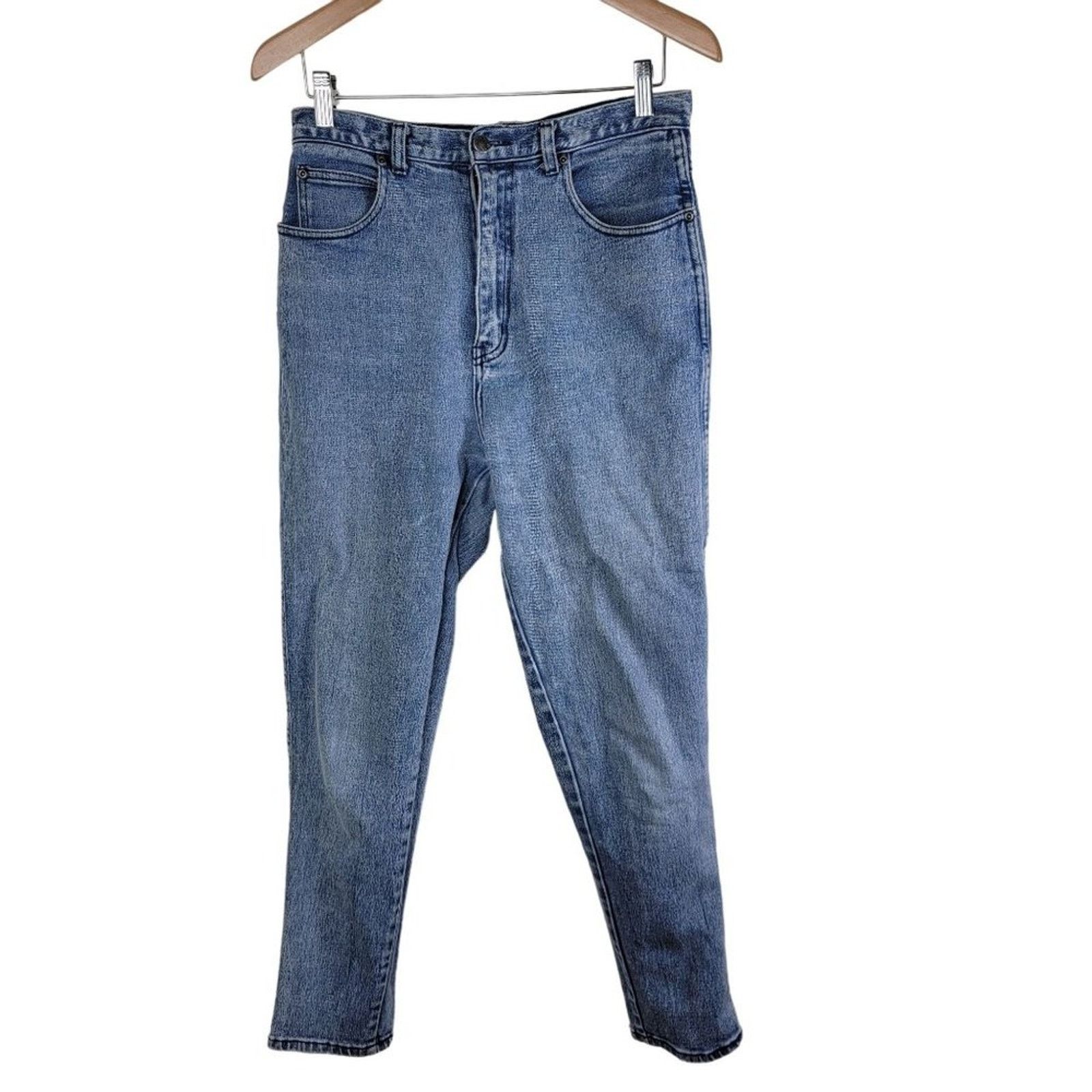 Vintage Pure Jeanswear Vintage 80s High Rise 13" Acid Wash Size 30" / US 8 / IT 44 - 1 Thumbnail