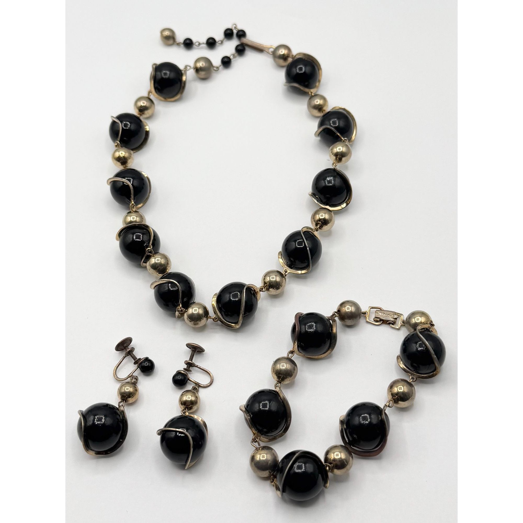 Vintage Vintage Coro MCM wrapped beads necklace bracelet & earrings Size ONE SIZE - 3 Thumbnail