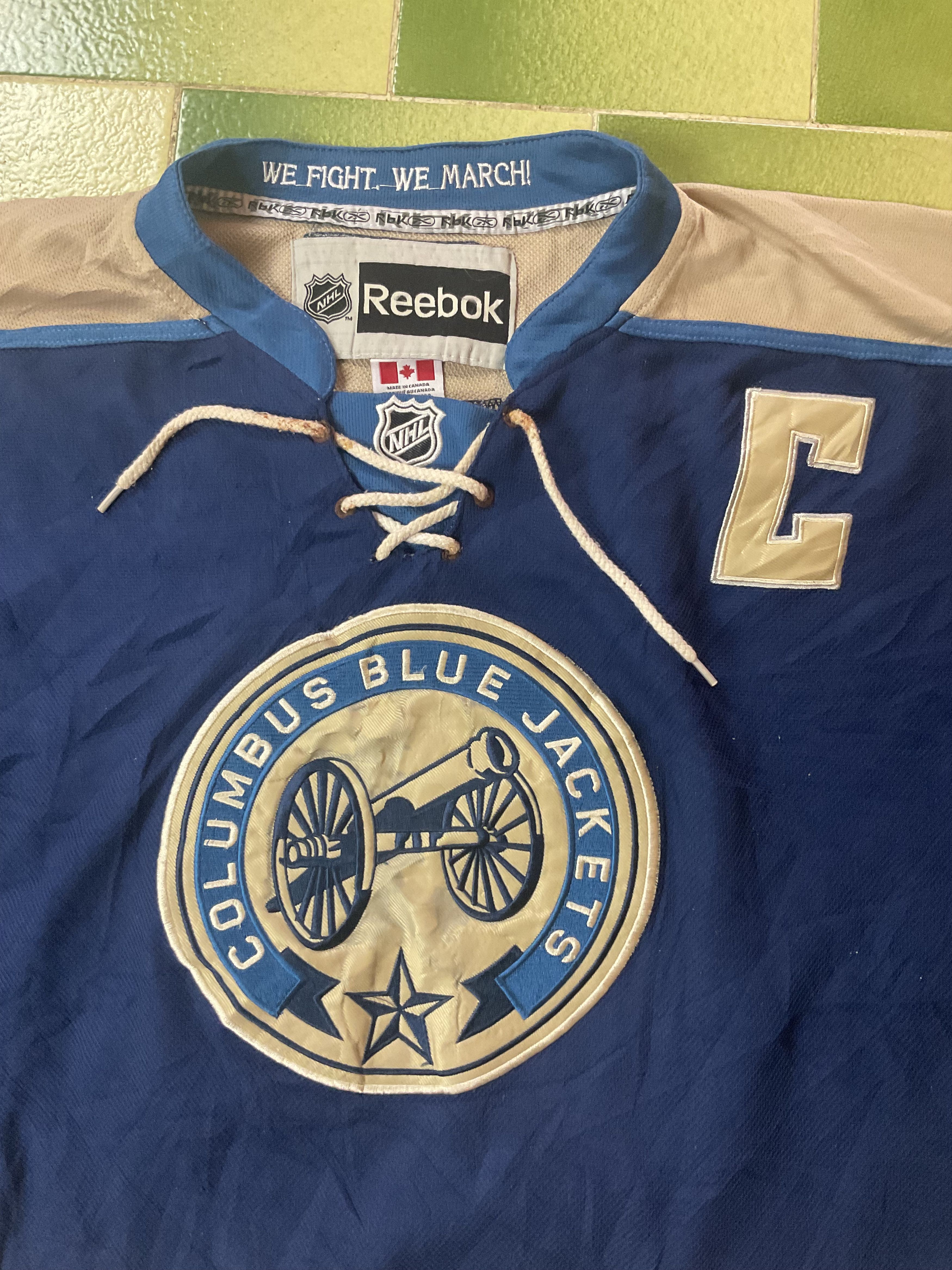 NHL Columbus Blue Jackets #61 Nash Vintage Jersey Fight Strap Size US XL / EU 56 / 4 - 3 Thumbnail