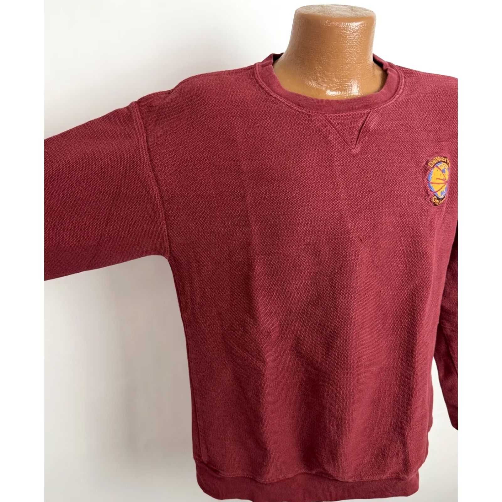 Lands' End VINTAGE Lands' End Pique Knit Sweatshirt Mens M Red Embroidered 90s Retro Classic Pullover Shirt Men Size US M / EU 48-50 / 2 - 5 Thumbnail